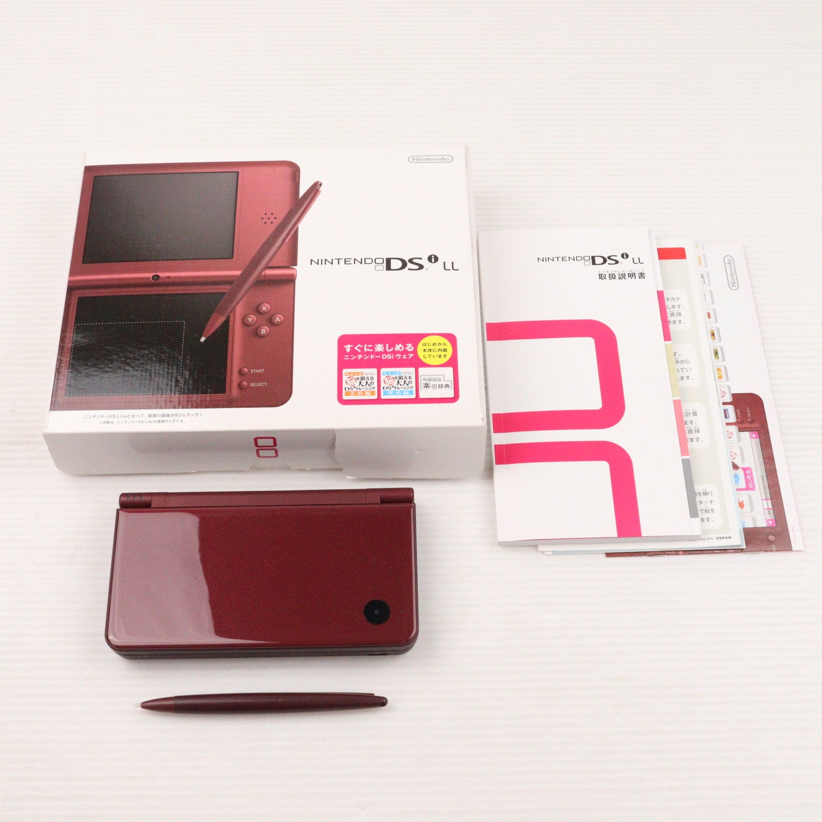 【中古即納】[NDS] (本体) ニンテンドーDSi LL ワインレッド 任天堂(UTL-S-WRA)(20091121)