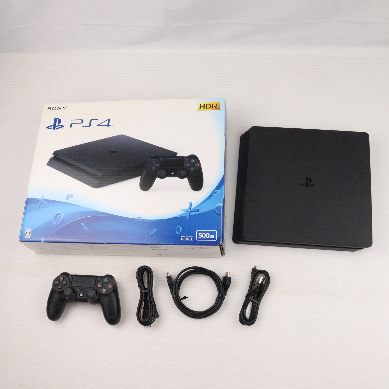 【中古即納】[PS4] (本体) PlayStation 4(プレイステーション4) ジェット・ブラック HDD500GB SIE(CUH-2100AB01)(20170724)