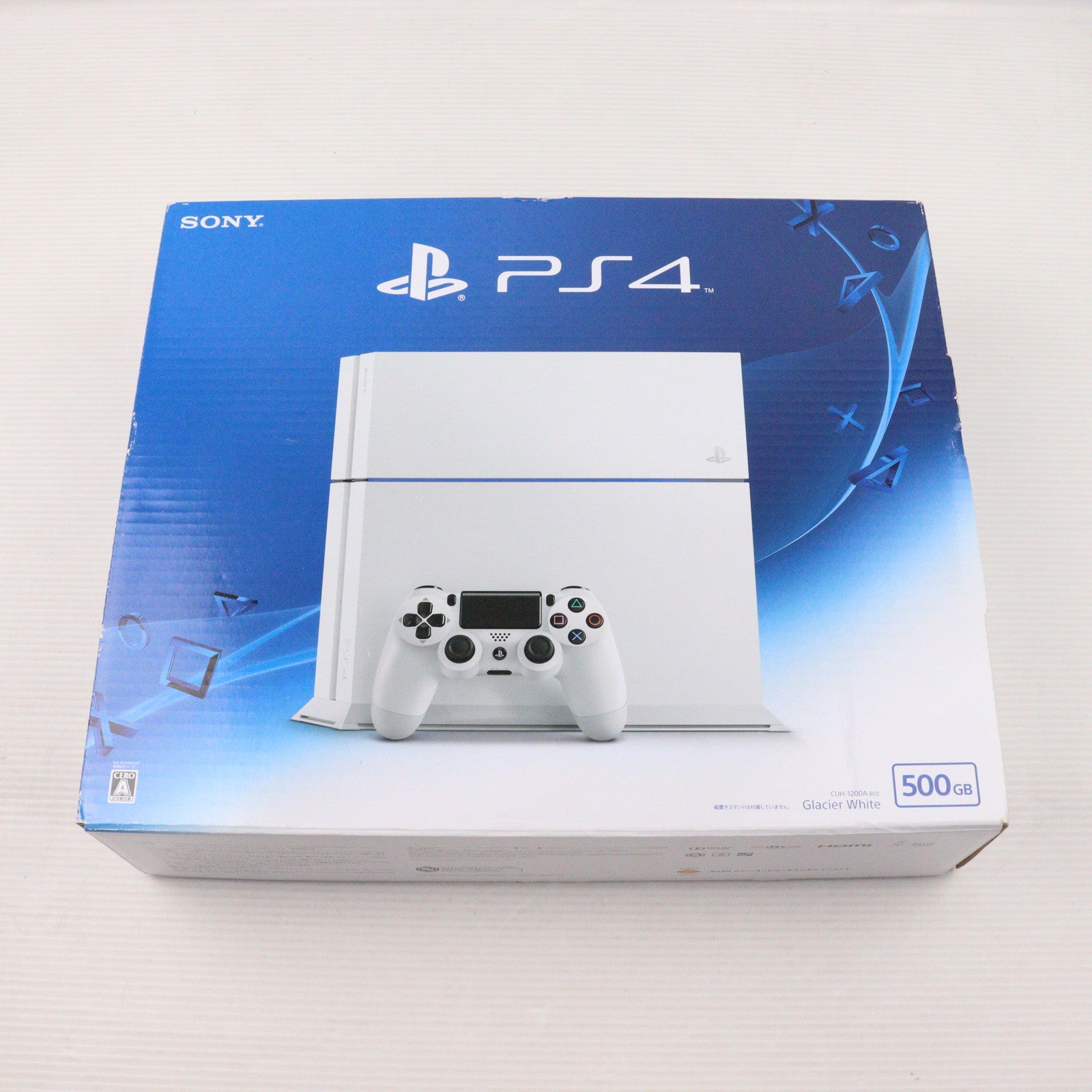 【中古即納】[PS4] (本体) PlayStation 4(プレイステーション4) グレイシャー・ホワイト HDD500GB SCE(CUH-1200AB02)(20150625)