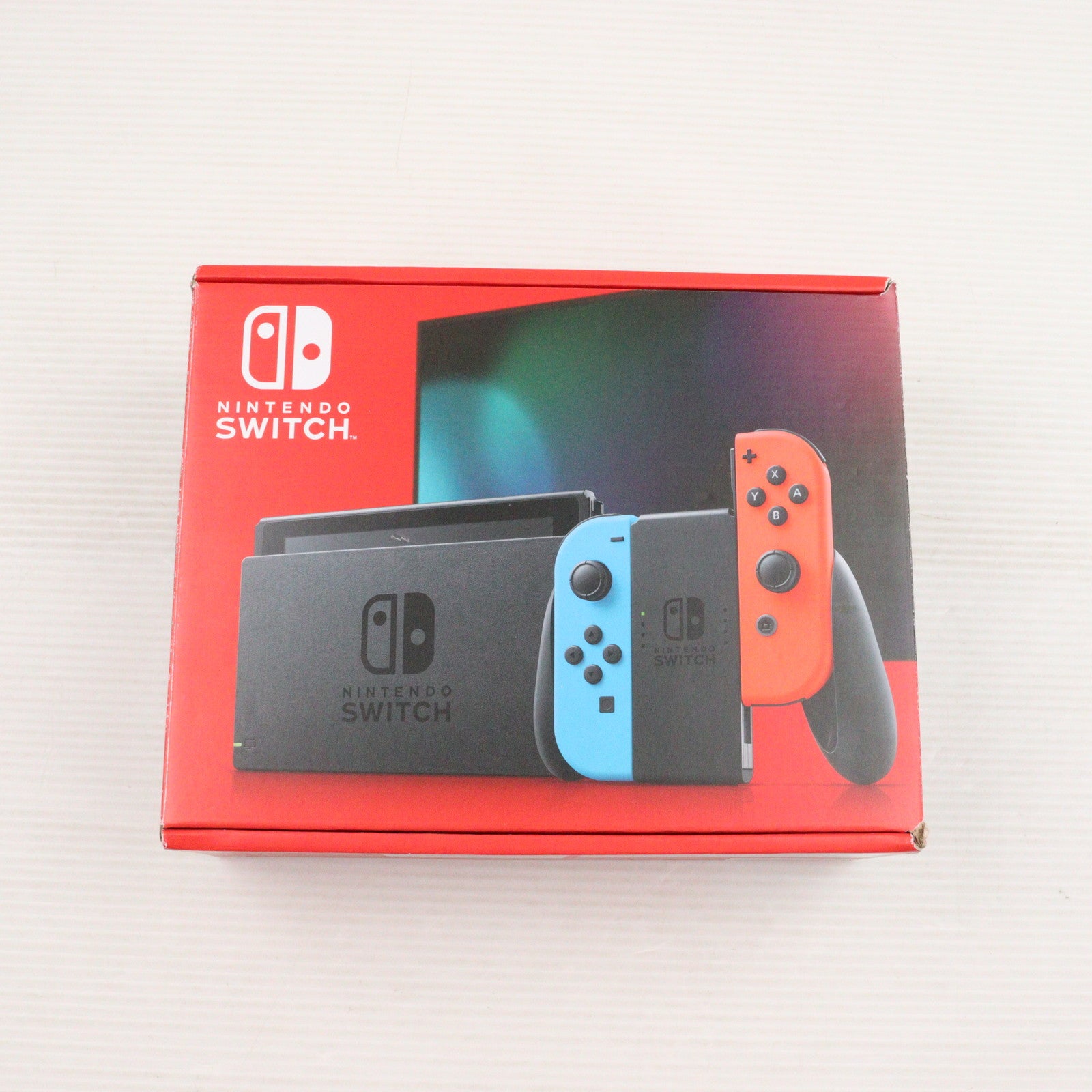 【中古即納】[Switch] (本体) Nintendo Switch(ニンテンドースイッチ) Joy-Con(L) ネオンブルー/R ネオンレッド 任天堂(HAD-S-KABAH)(20190830)