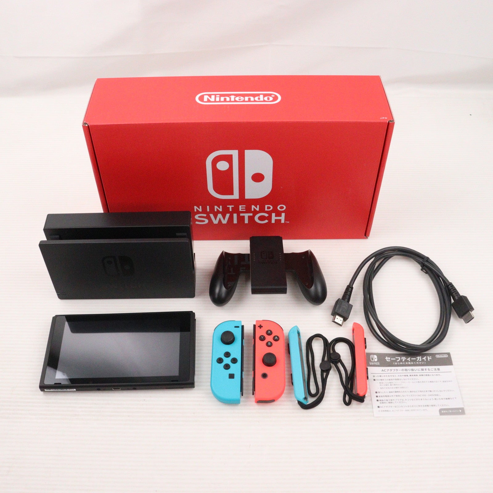 【中古即納】[Switch] (本体) マイニンテンドーストア限定 Nintendo Switch(ニンテンドースイッチ) カスタマイズ Joy-Con(L) ネオンブルー/(R) ネオンレッド Joy-Conストラップ ネオンブルー/ネオンレッド 任天堂(HAC-S-KABAA)(20170303)