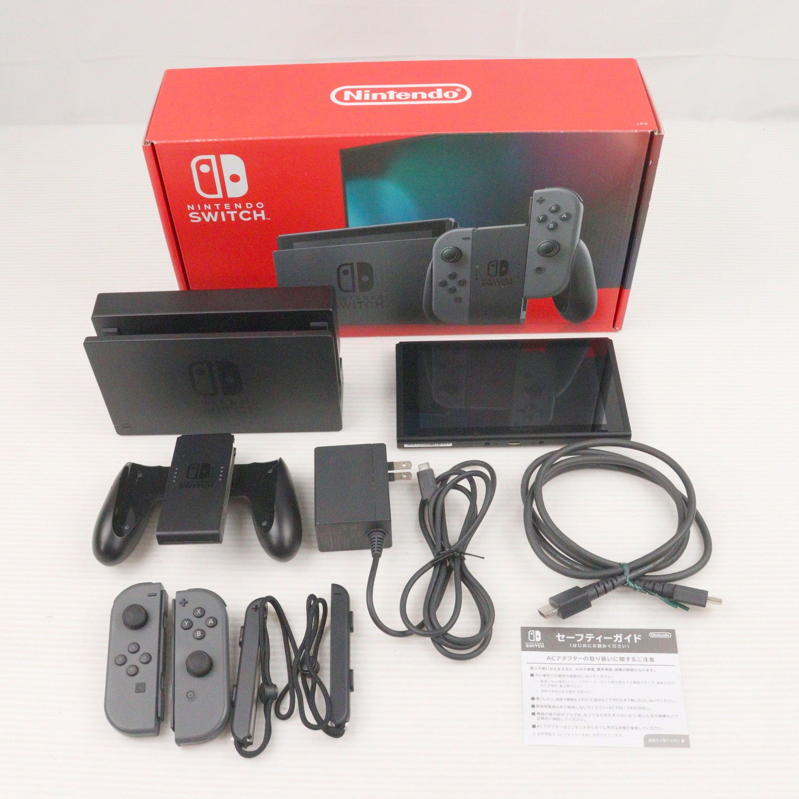 【中古即納】[Switch] (本体) Nintendo Switch(ニンテンドースイッチ) Joy-Con(L)/R グレー 任天堂(HAD-S-KAAAA)(20190830)