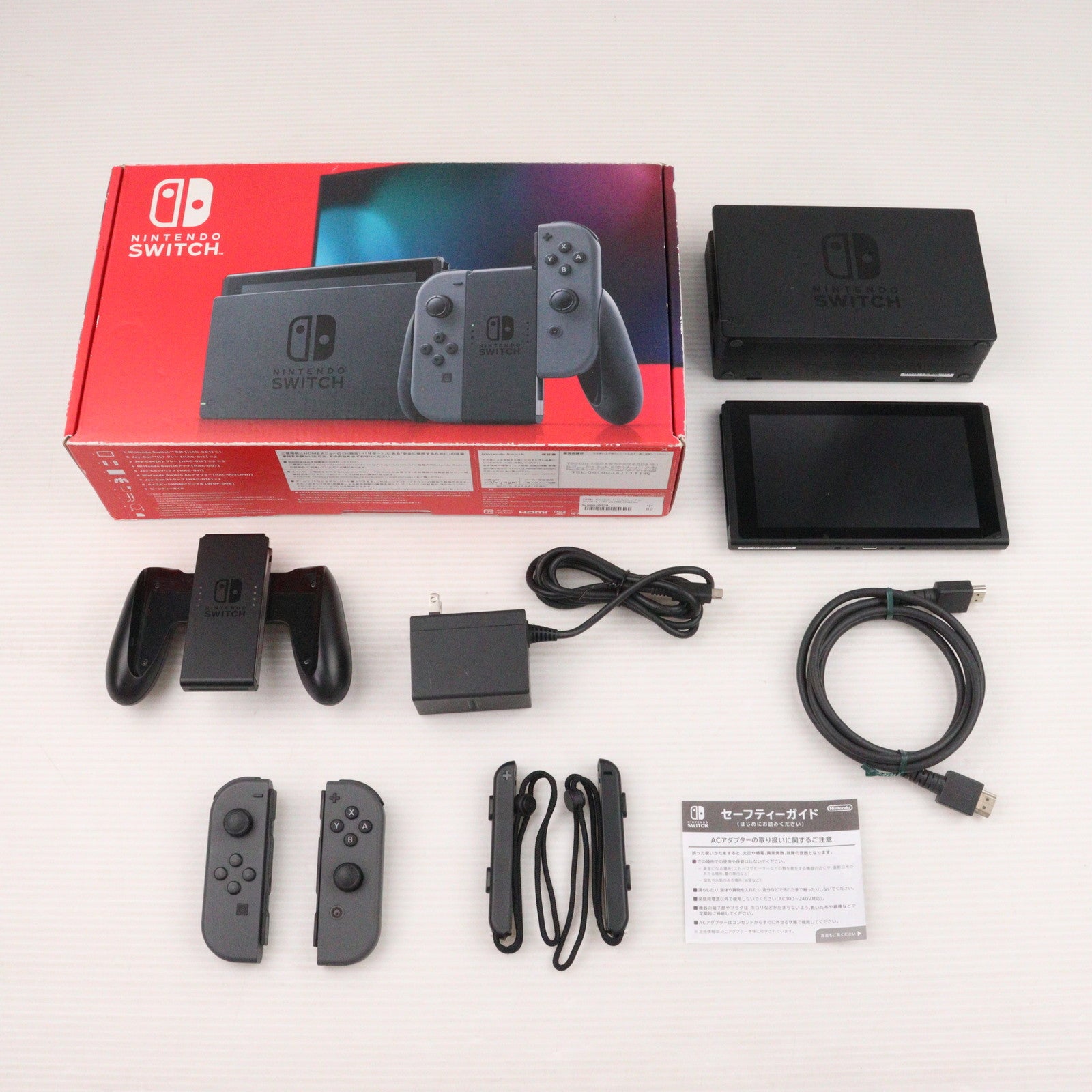 【中古即納】[Switch] (本体) Nintendo Switch(ニンテンドースイッチ) Joy-Con(L)/R グレー 任天堂(HAD-S-KAAAA)(20190830)