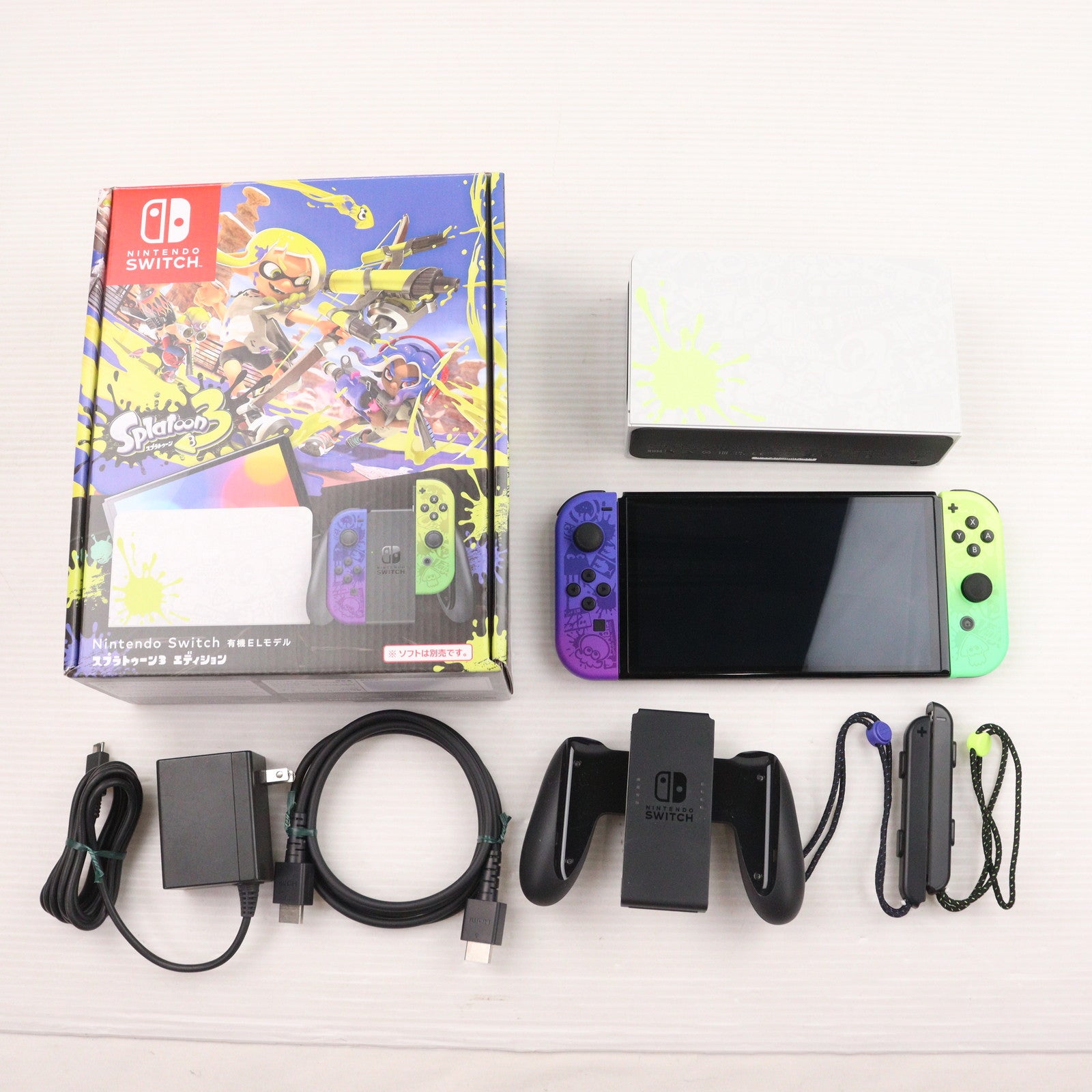 【中古即納】[Switch] (本体) Nintendo Switch(ニンテンドースイッチ) 有機ELモデル スプラトゥーン3エディション 任天堂(HEG-S-KCAAA)(20220826)
