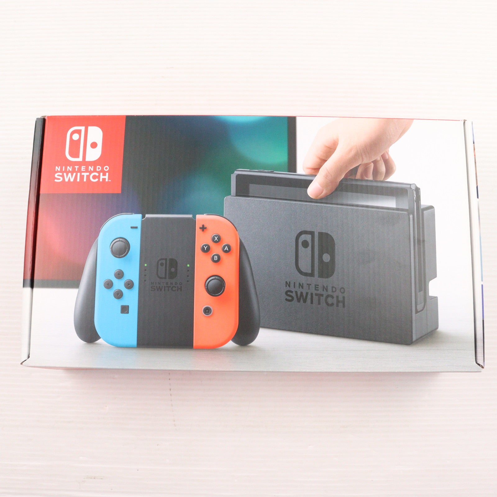 【中古即納】[Switch] (本体) Nintendo Switch(ニンテンドースイッチ) Joy-Con(L) ネオンブルー/R ネオンレッド 任天堂(HAC-S-KABAA)(20170303)