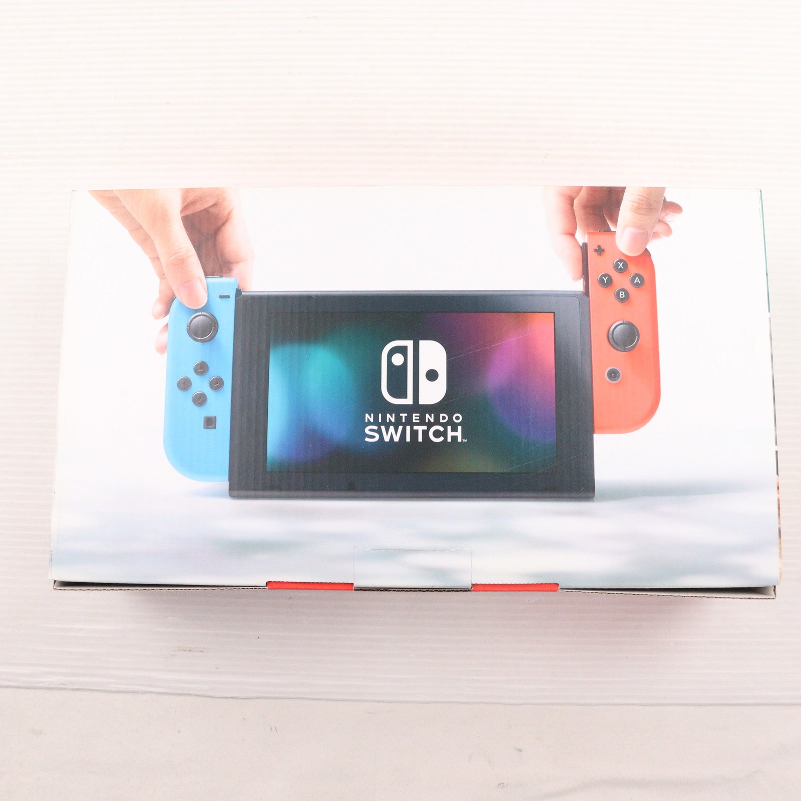 【中古即納】[Switch] (本体) Nintendo Switch(ニンテンドースイッチ) Joy-Con(L) ネオンブルー/R ネオンレッド 任天堂(HAC-S-KABAA)(20170303)