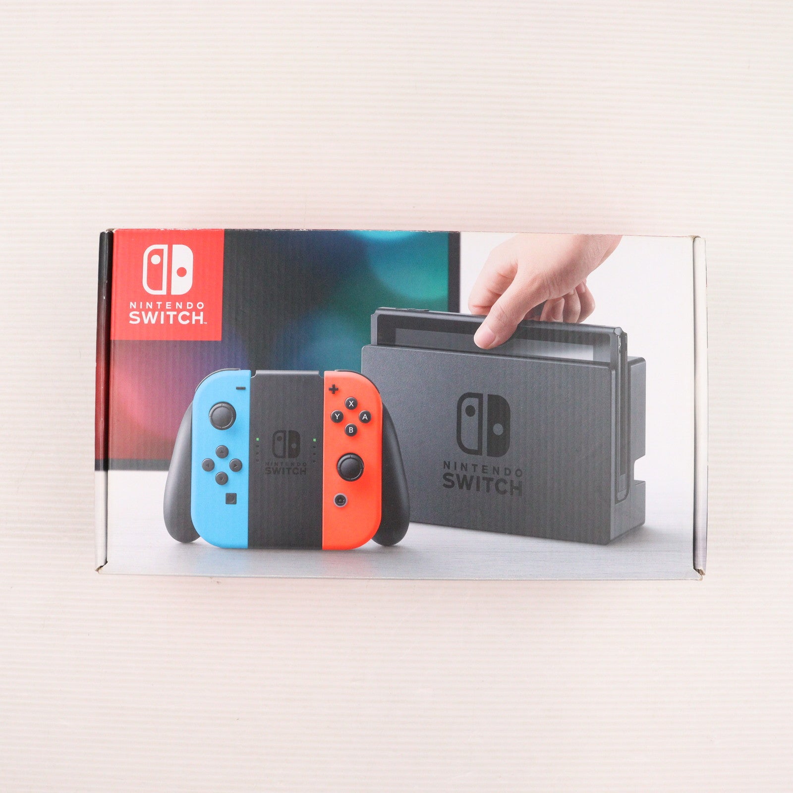 【中古即納】[Switch] (本体) Nintendo Switch(ニンテンドースイッチ) Joy-Con(L) ネオンブルー/R ネオンレッド 任天堂(HAC-S-KABAA)(20170303)