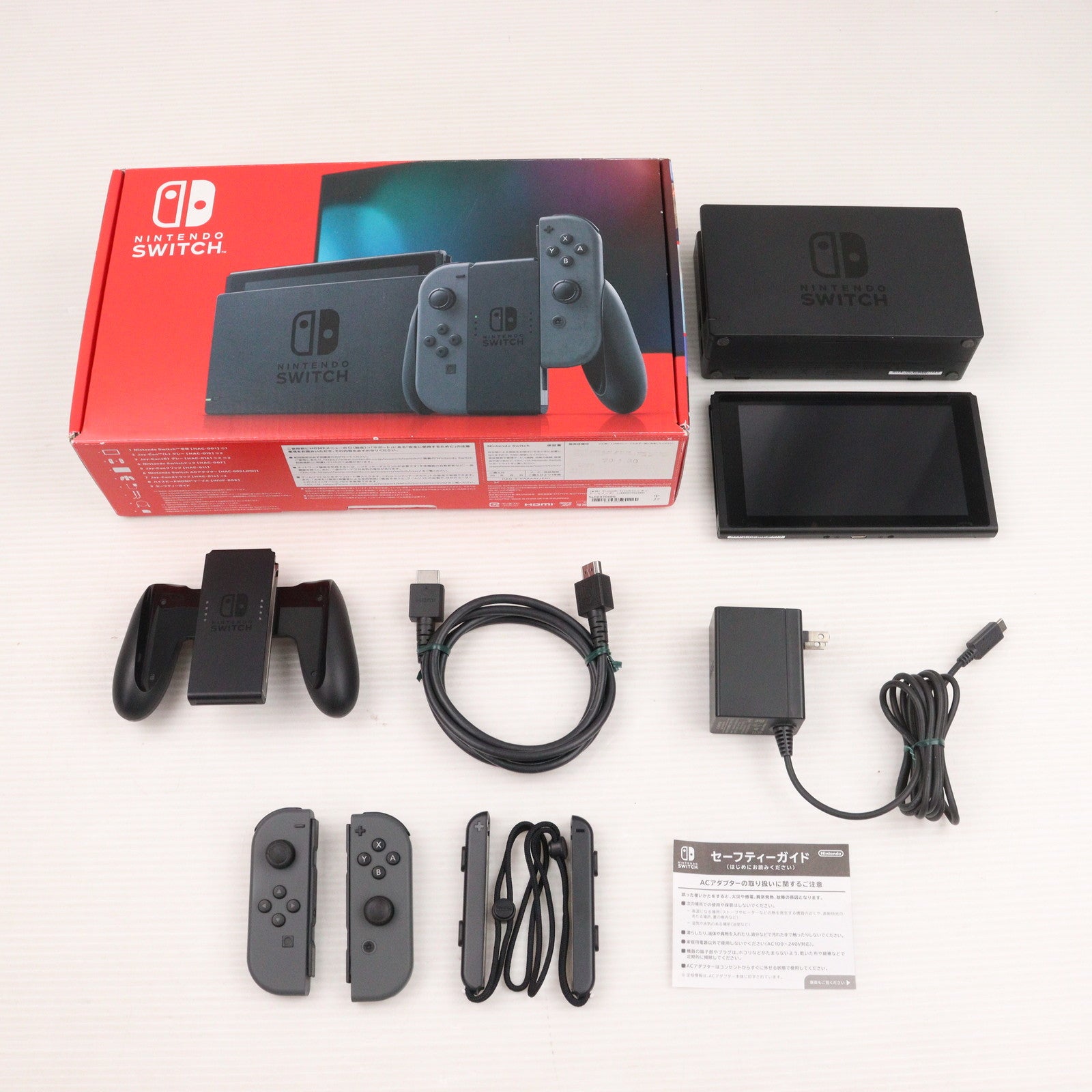 【中古即納】[Switch] (本体) Nintendo Switch(ニンテンドースイッチ) Joy-Con(L)/R グレー 任天堂(HAD-S-KAAAA)(20190830)