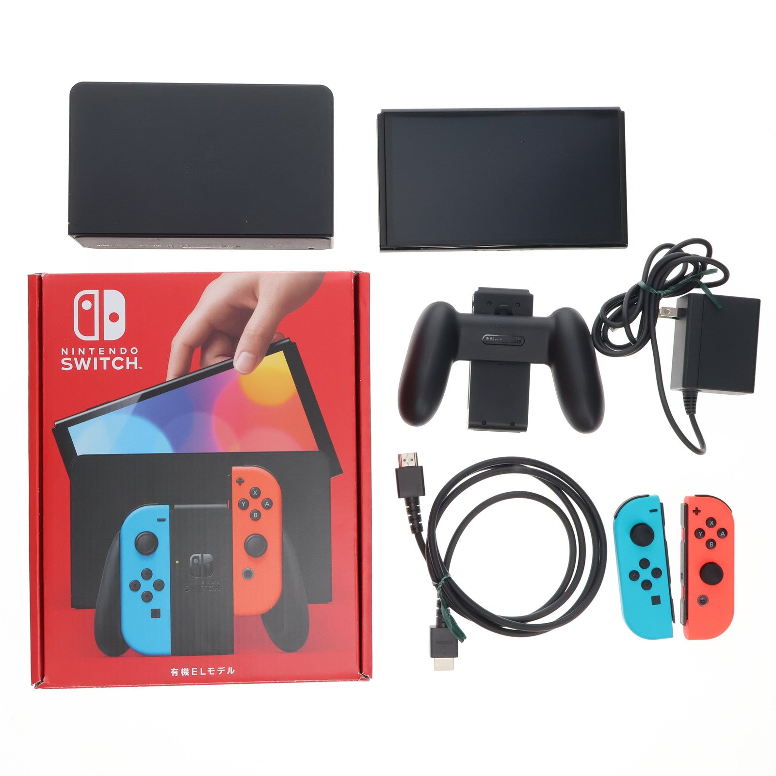 【中古即納】[Switch] (本体) Nintendo Switch(ニンテンドースイッチ) 有機ELモデル Joy-Con(L) ネオンブルー/R ネオンレッド 任天堂(HEG-S-KABAA)(20211008)