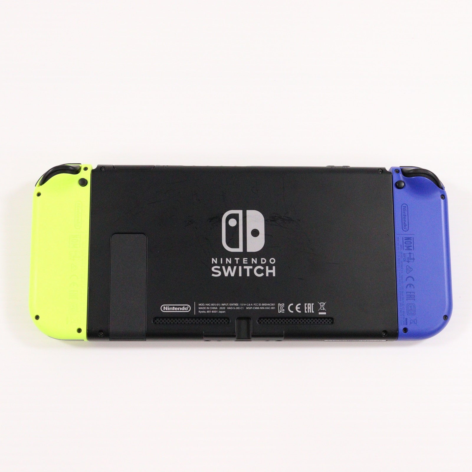 【中古即納】[Switch] (本体) マイニンテンドーストア限定 (新型)Nintendo Switch(ニンテンドースイッチ) カスタマイズ Joy-Con(L) ネオンパープル/(R) ネオンイエロー Joy-Conストラップ グレー 任天堂(HAD-S-KAYAA)(20190830)