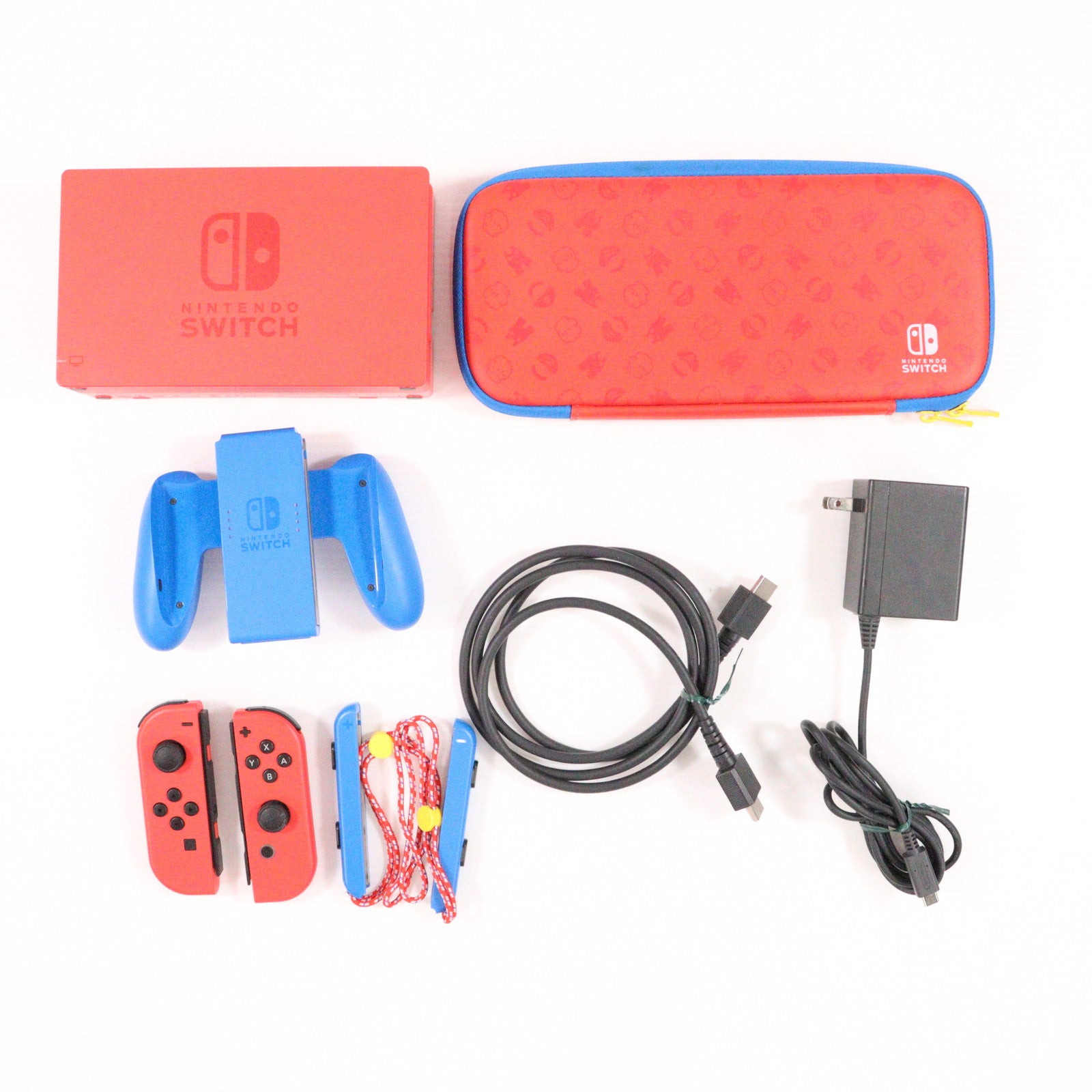 【中古即納】[Switch] (本体)(保護フィルム無し) Nintendo Switch(ニンテンドースイッチ) マリオレッド×ブルー セット 任天堂(HAD-S-RAAAF)(20210212)