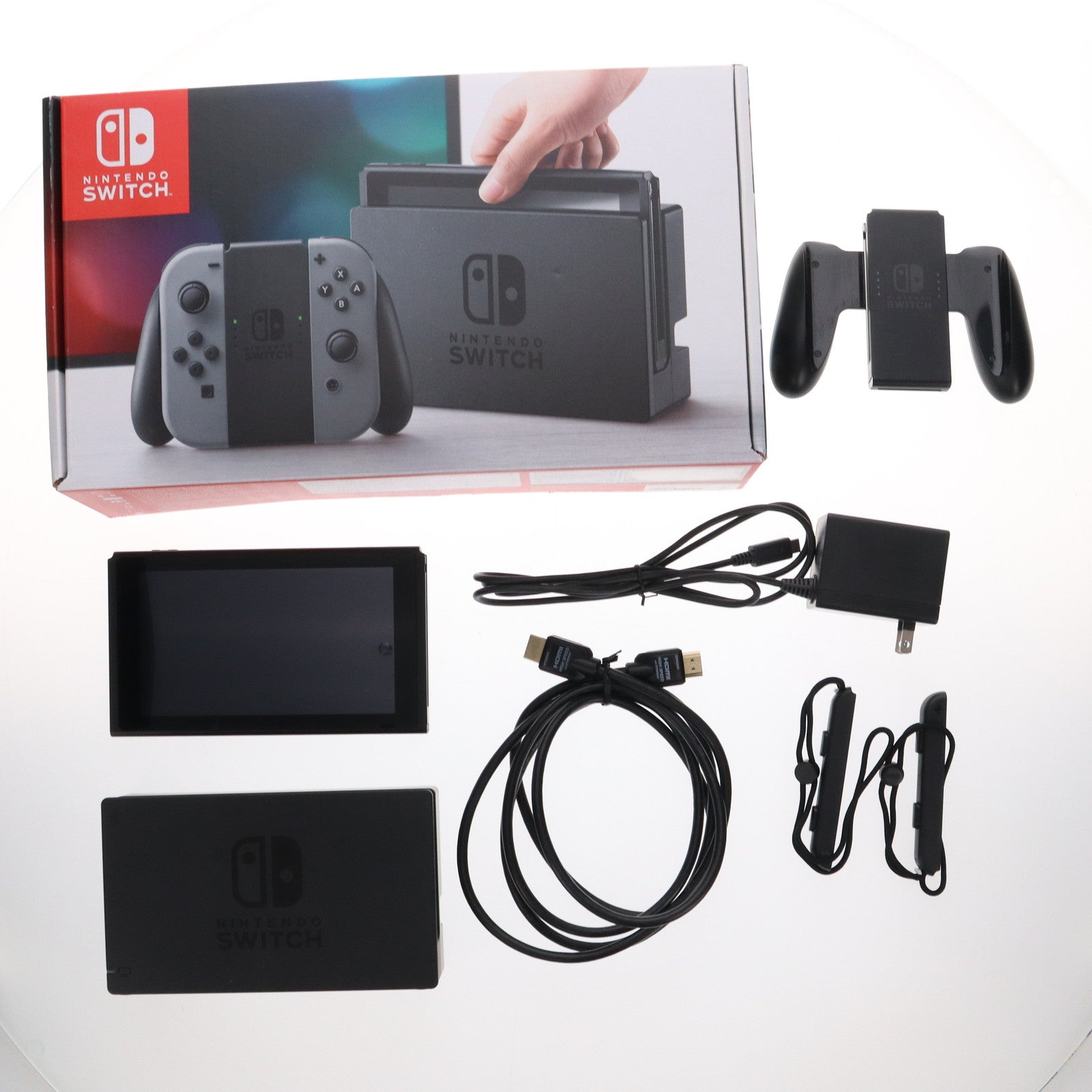 【中古即納】[Switch] (本体) Nintendo Switch(ニンテンドースイッチ) Joy-Con(L)/R グレー 任天堂(HAC-S-KAAAA)(20170303)