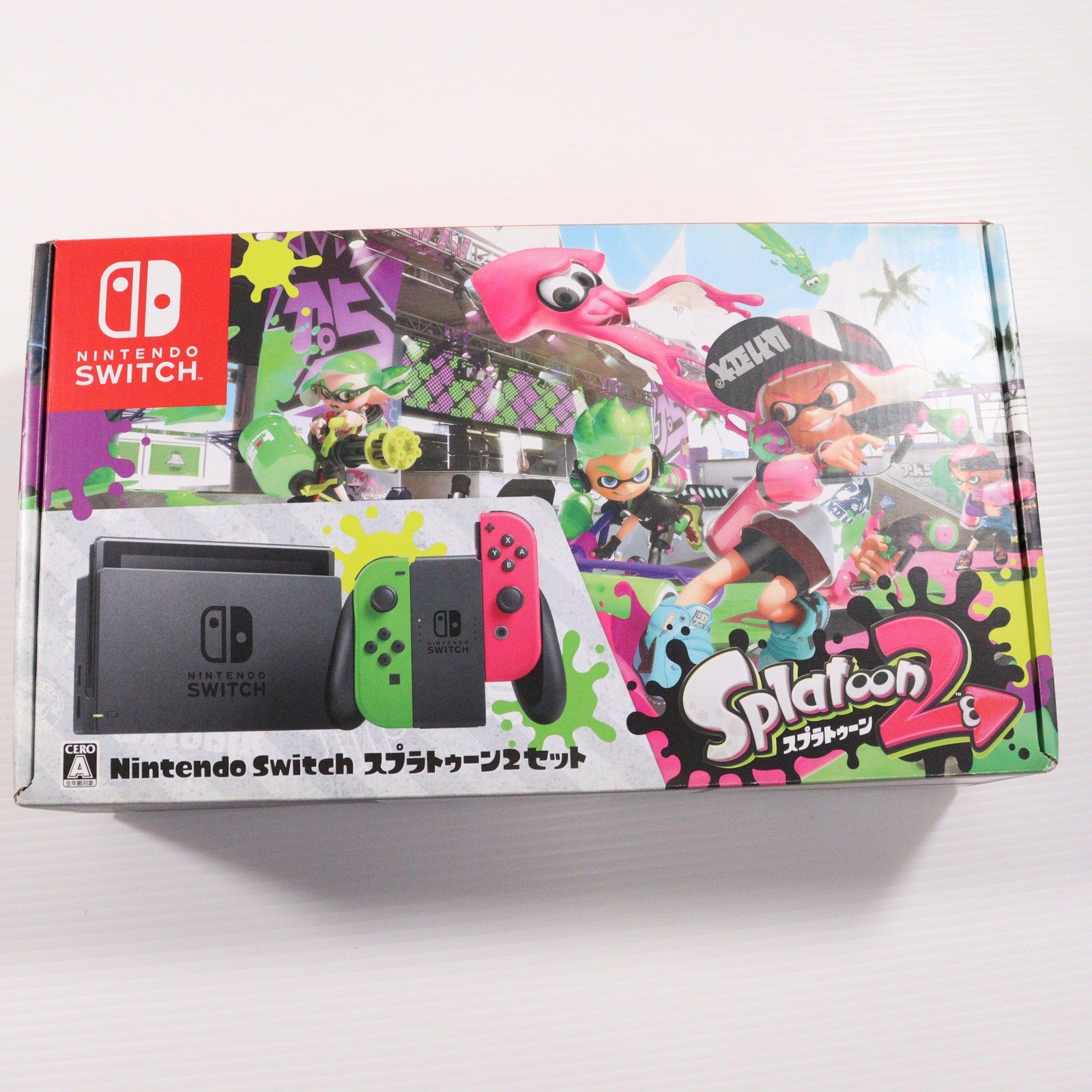 【中古即納】[Switch] (本体) Nintendo Switch(ニンテンドースイッチ) スプラトゥーン2セット 任天堂(HAC-S-KACEA)(20170721)