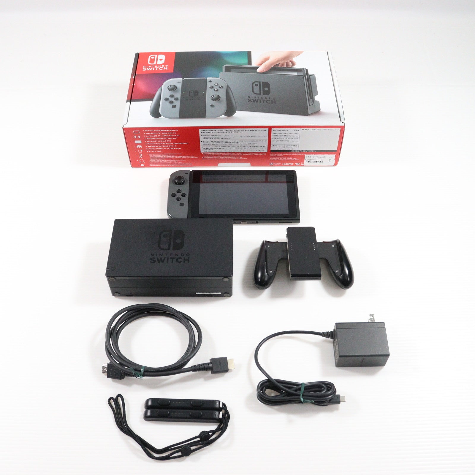 【中古即納】[Switch] (本体) Nintendo Switch(ニンテンドースイッチ) Joy-Con(L)/R グレー 任天堂(HAC-S-KAAAA)(20170303)