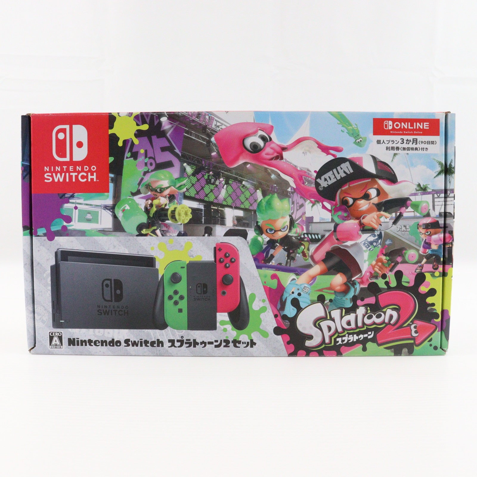 【中古即納】[Switch] (本体) Nintendo Switch(ニンテンドースイッチ) スプラトゥーン2セット 任天堂(HAC-S-KACEK)(20180713)
