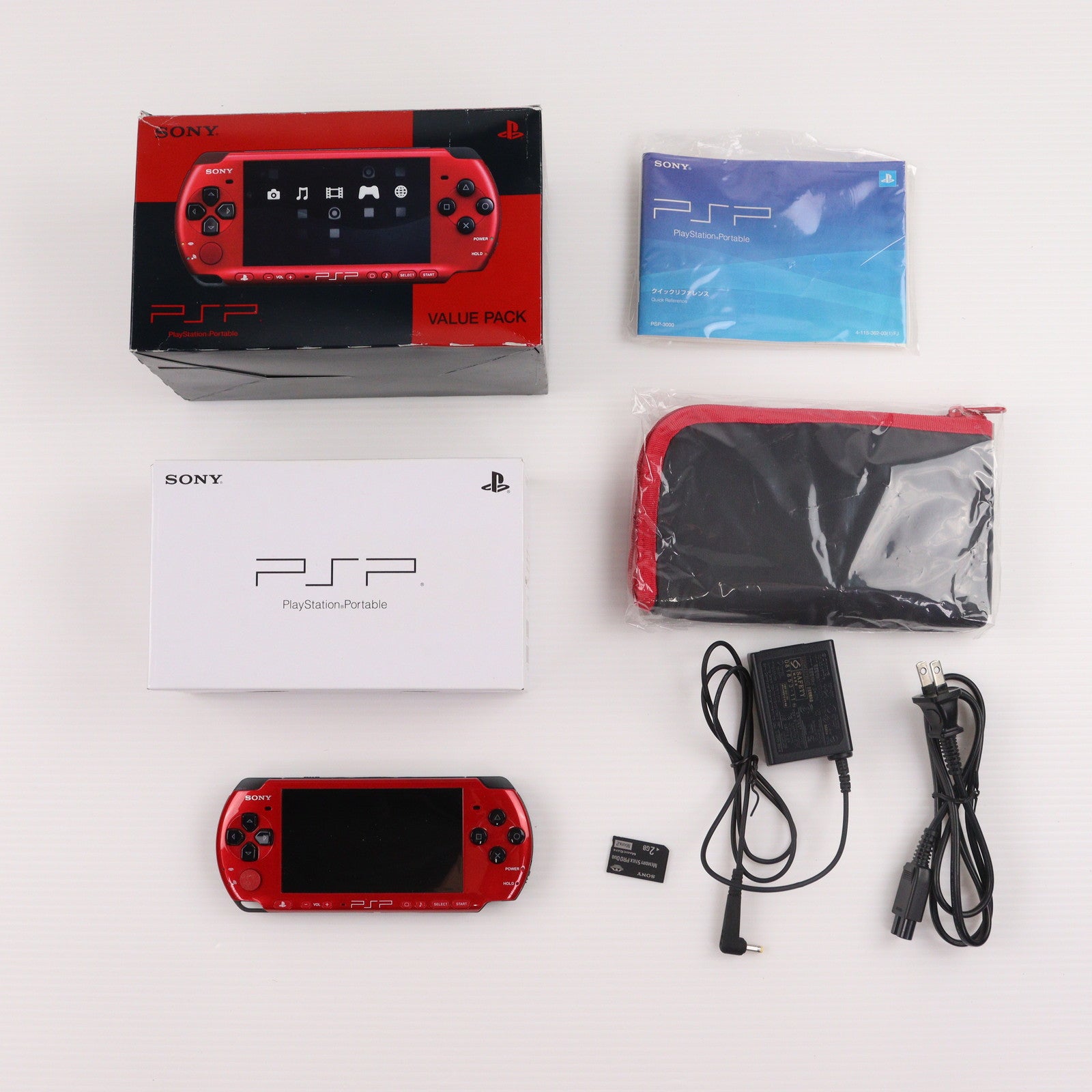【中古即納】[PSP] (本体) PlayStation Portable(プレイステーション・ポータブル) バリューパック レッド/ブラック(PSP-3000XRB) SCE(PSPJ-30026)(20111117)