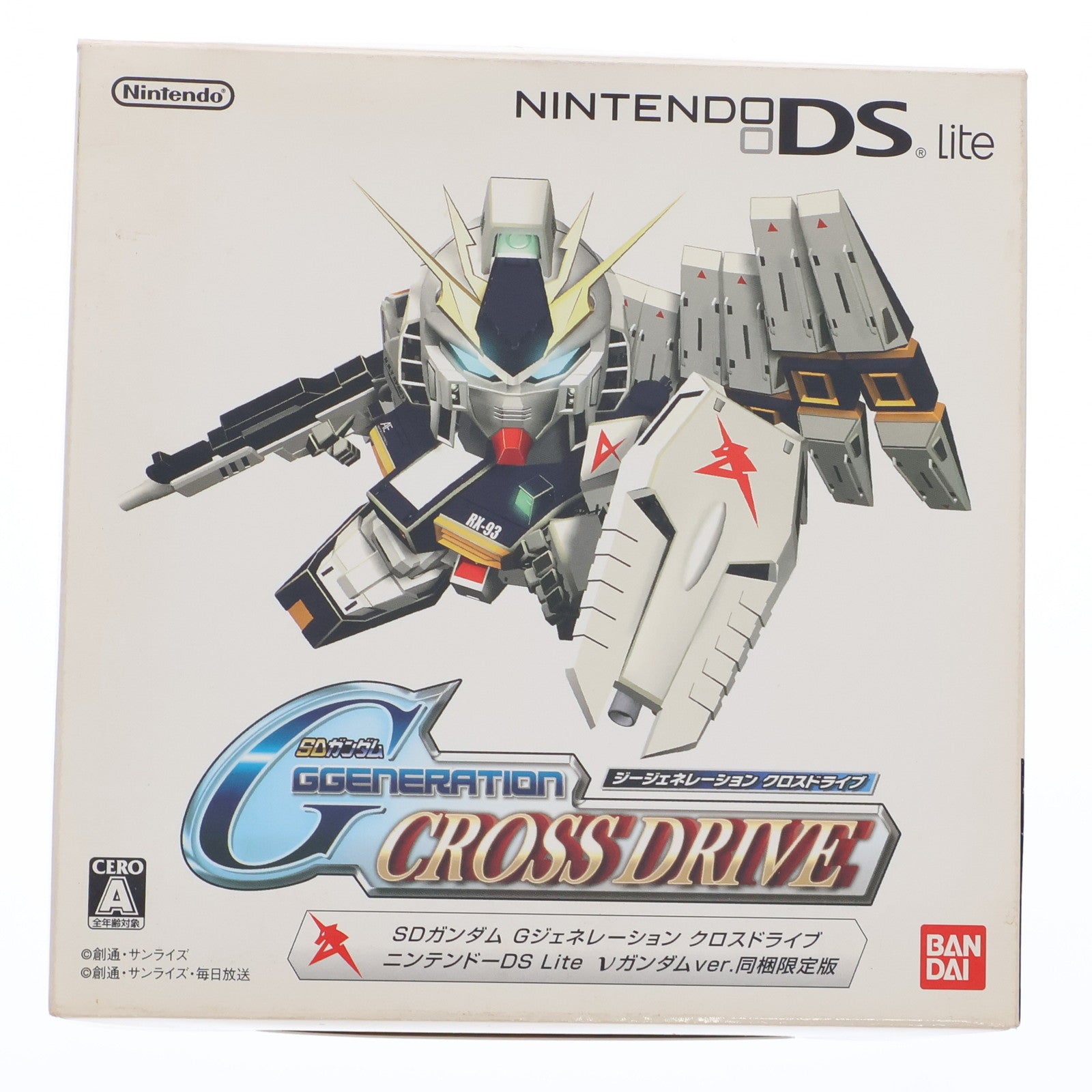 【中古即納】[NDS] (本体) SDガンダム Gジェネレーション クロスドライブ ニンテンドーDS Lite(ライト) クリスタルホワイト vガンダムVer. 同梱限定版(USG-S-GWDJE)(20070809)