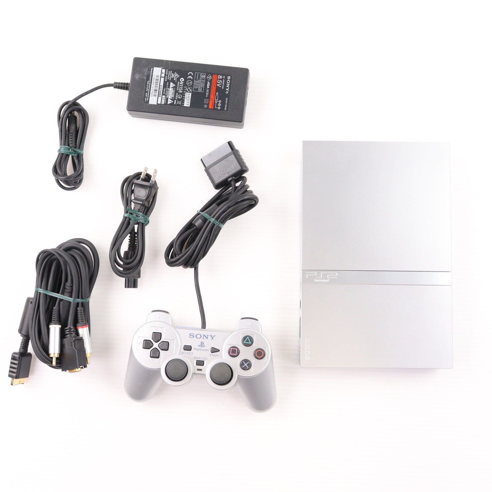 【中古即納】[PS2] (本体) プレイステーション2 PlayStation2 サテン・シルバー SCE(SCPH-79000SS)(20070701)