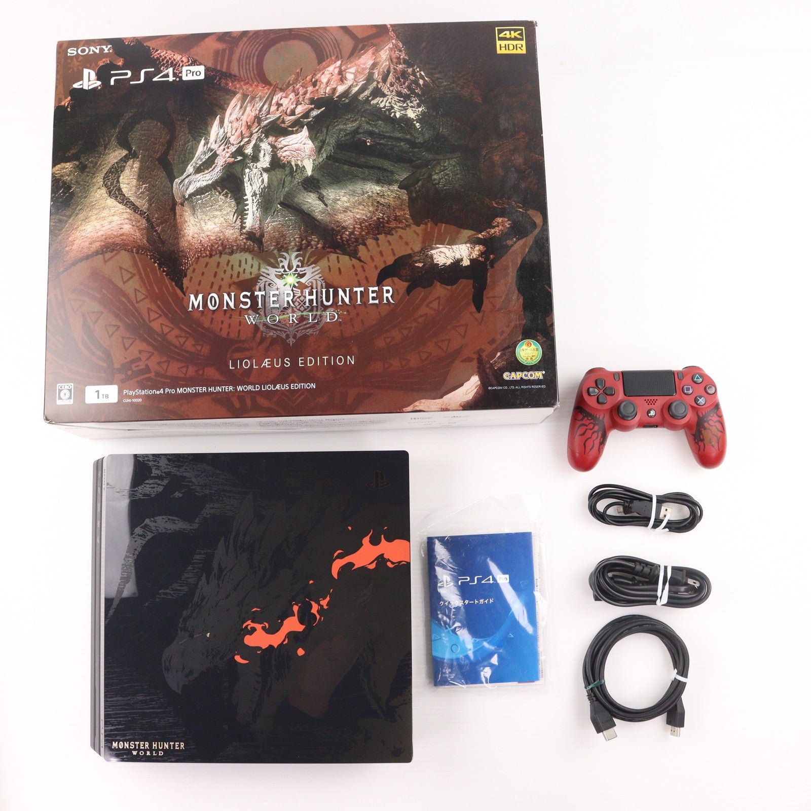 【中古即納】[PS4] (本体) PlayStation4 Pro(プレイステーション4プロ) MONSTER HUNTER: WORLD LIOLAEUS EDITION(モンスターハンター:ワールド リオレウスエディション) SIE(CUHJ-10020)(20171207)