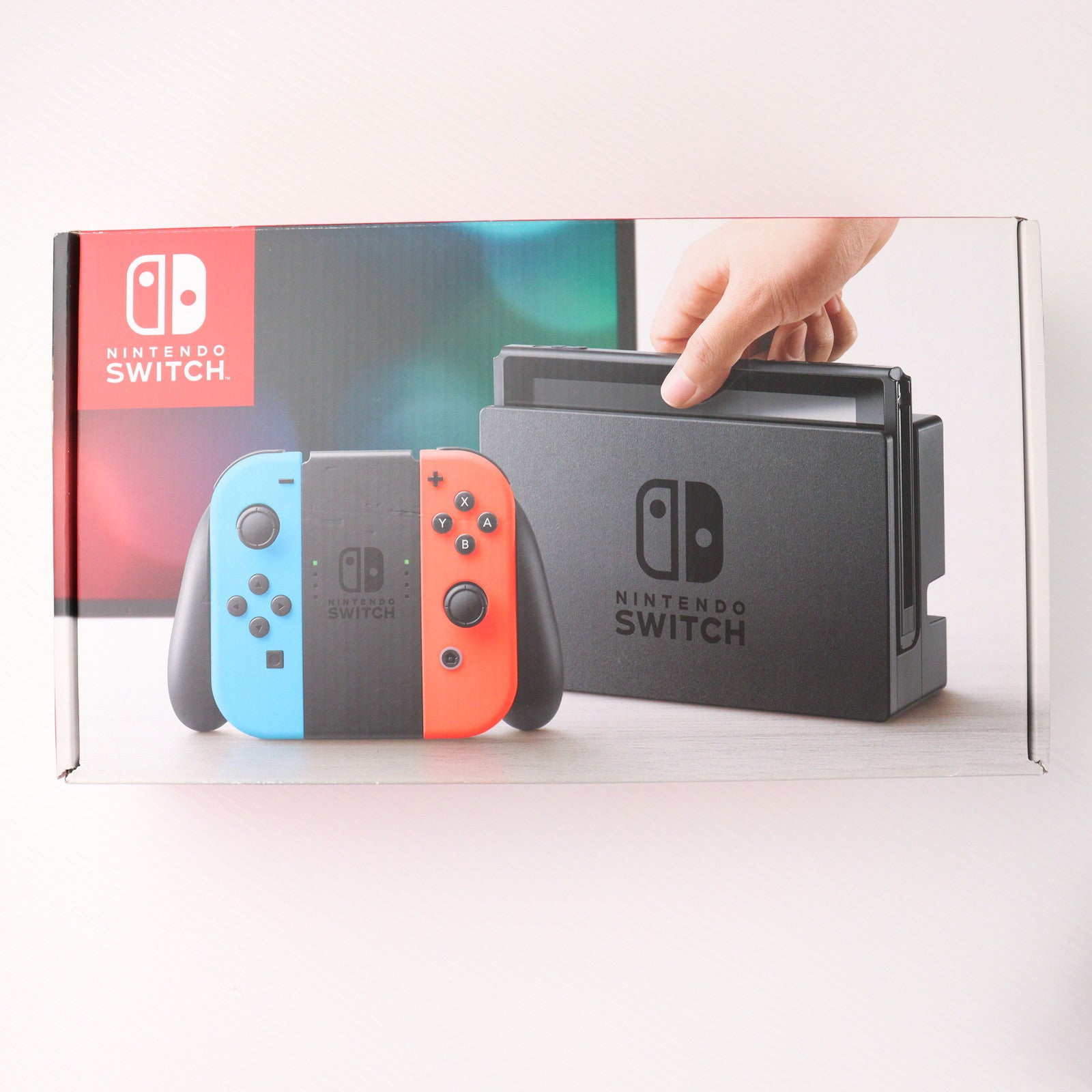 【中古即納】[Switch] (本体) Nintendo Switch(ニンテンドースイッチ) Joy-Con(L) ネオンブルー/R ネオンレッド 任天堂(HAC-S-KABAA)(20170303)