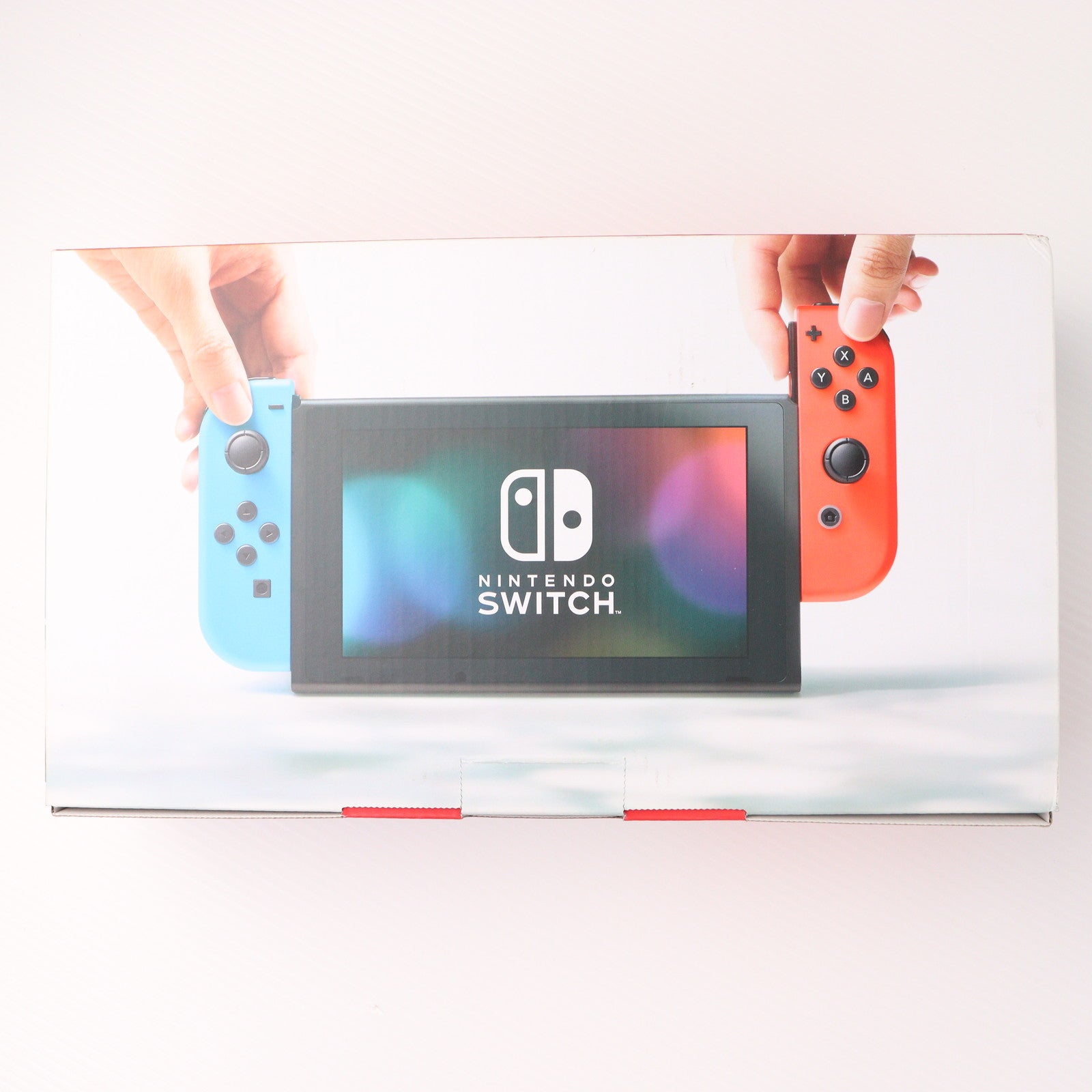 【中古即納】[Switch] (本体) Nintendo Switch(ニンテンドースイッチ) Joy-Con(L) ネオンブルー/R ネオンレッド 任天堂(HAC-S-KABAA)(20170303)
