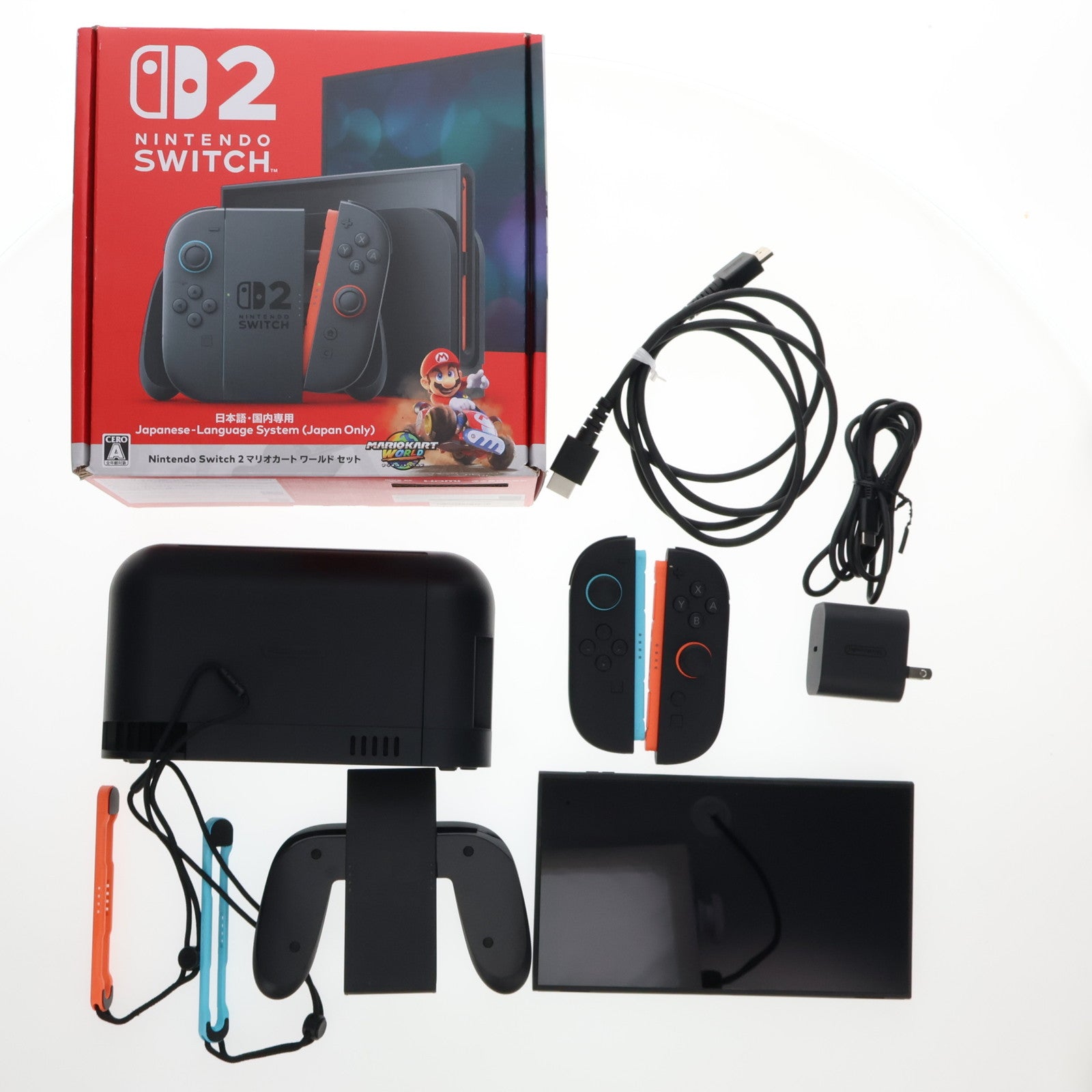 【中古即納】[Switch2] (本体)(ソフト無し) Nintendo Switch 2(ニンテンドースイッチ2)(日本語・国内専用) マリオカート ワールド セット 任天堂(BEE-S-KB6PA)(20250605)