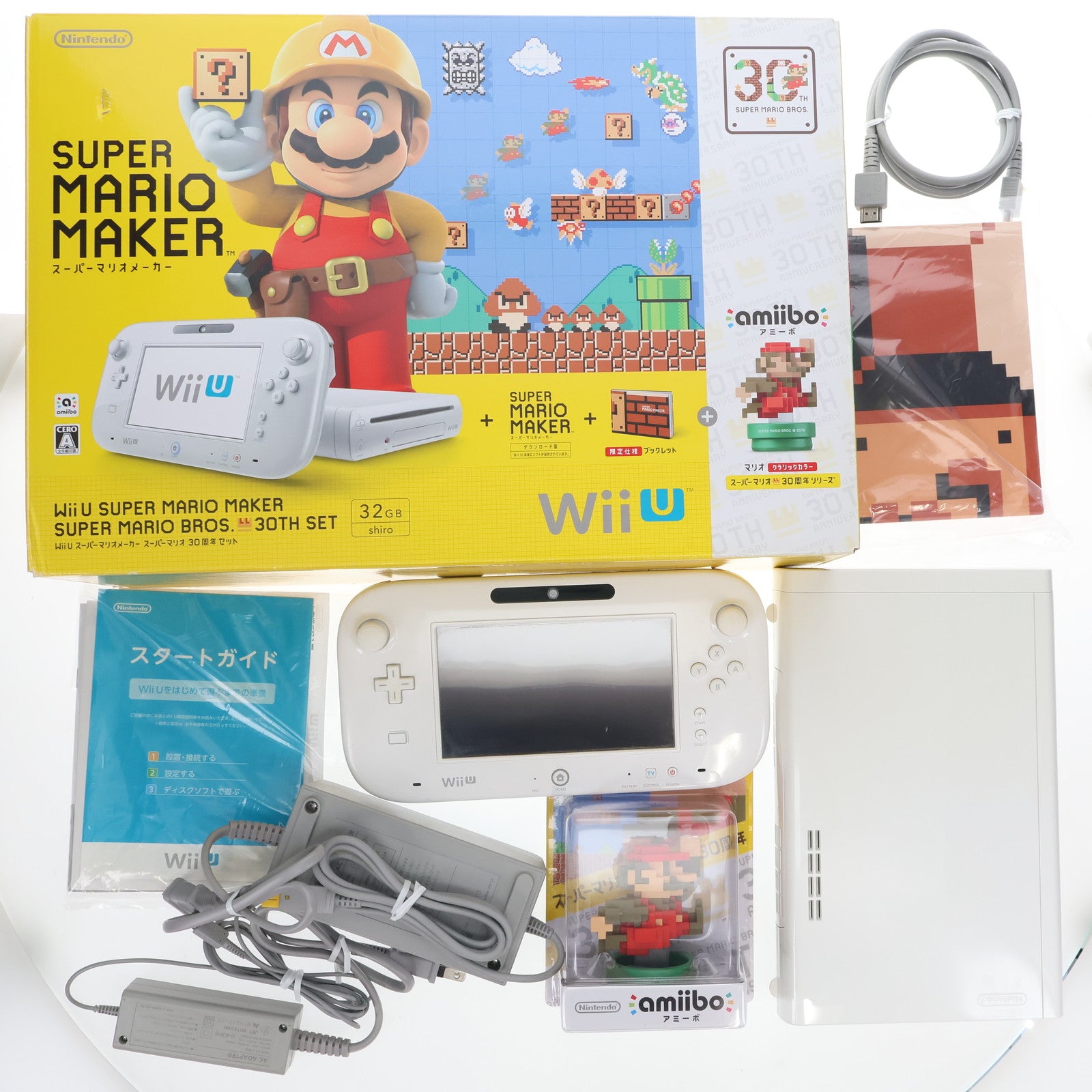 【中古即納】[WiiU] (本体) Wii U スーパーマリオメーカー スーパーマリオ30周年セット 任天堂(WUP-S-WAGZ)(20150910)