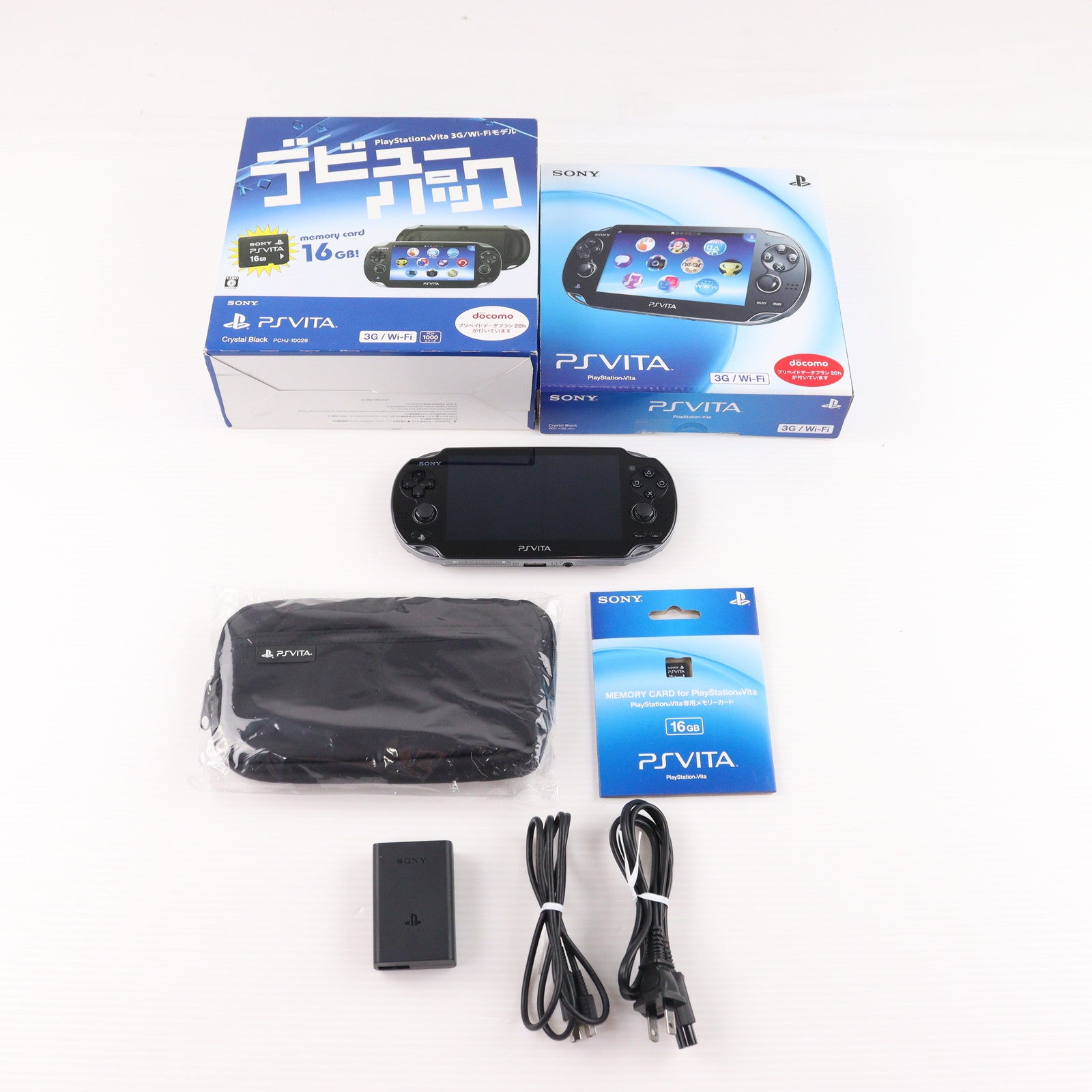 【中古即納】[PSVita] (本体) PlayStation Vita(プレイステーション ヴィータ) デビューパック 3G/Wi-Fiモデル クリスタル・ブラック SCE(PCHJ-10026)(20150219)
