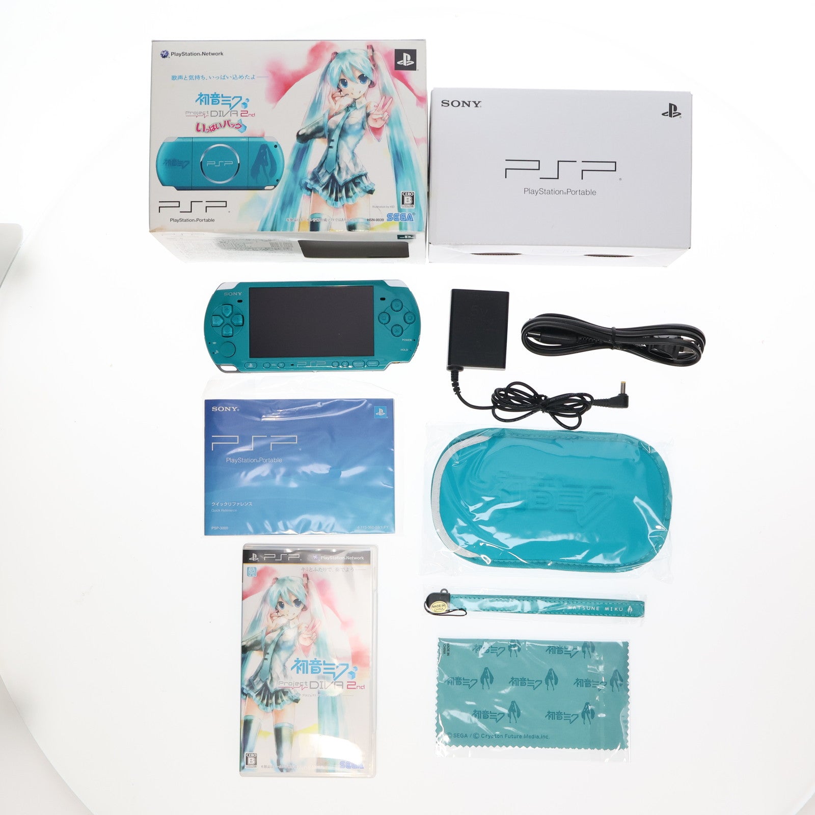 【中古即納】[PSP] (本体) PlayStation Portable(プレイステーション・ポータブル) 初音ミク -Project DIVA- 2nd(プロジェクト ディーヴァ セカンド) いっぱいパック セガサミー(HSN-0039)(20100729)