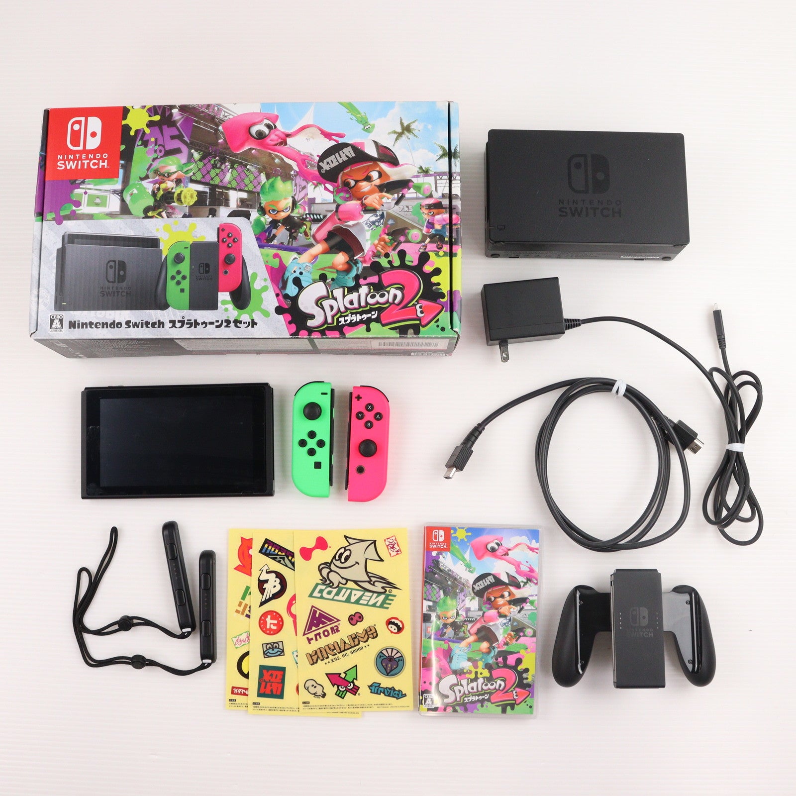 【中古即納】[Switch] (本体) Nintendo Switch(ニンテンドースイッチ) スプラトゥーン2セット 任天堂(HAC-S-KACEA)(20170721)