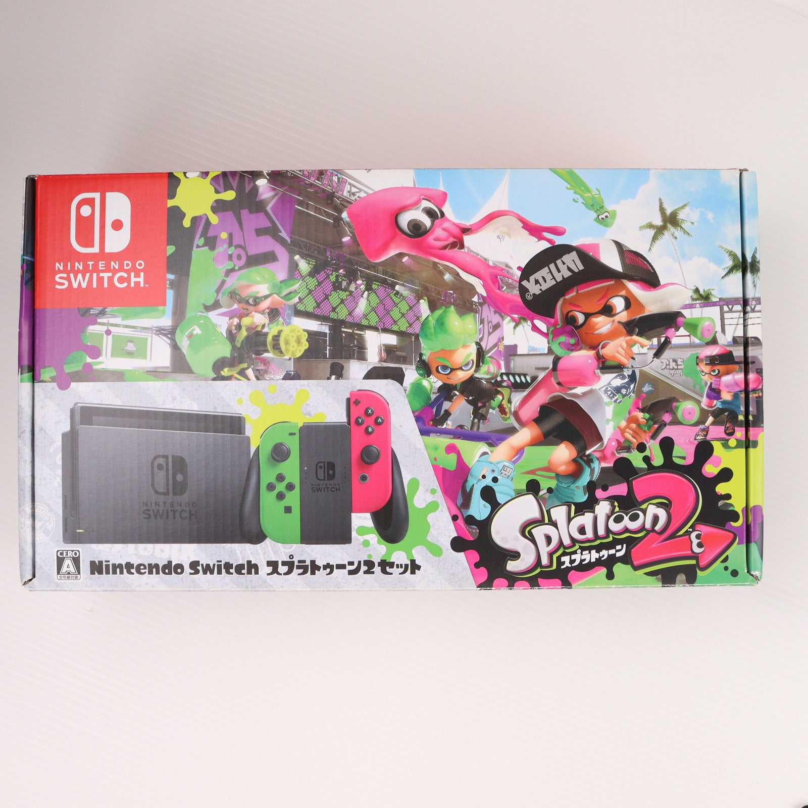 【中古即納】[Switch] (本体) Nintendo Switch(ニンテンドースイッチ) スプラトゥーン2セット 任天堂(HAC-S-KACEA)(20170721)