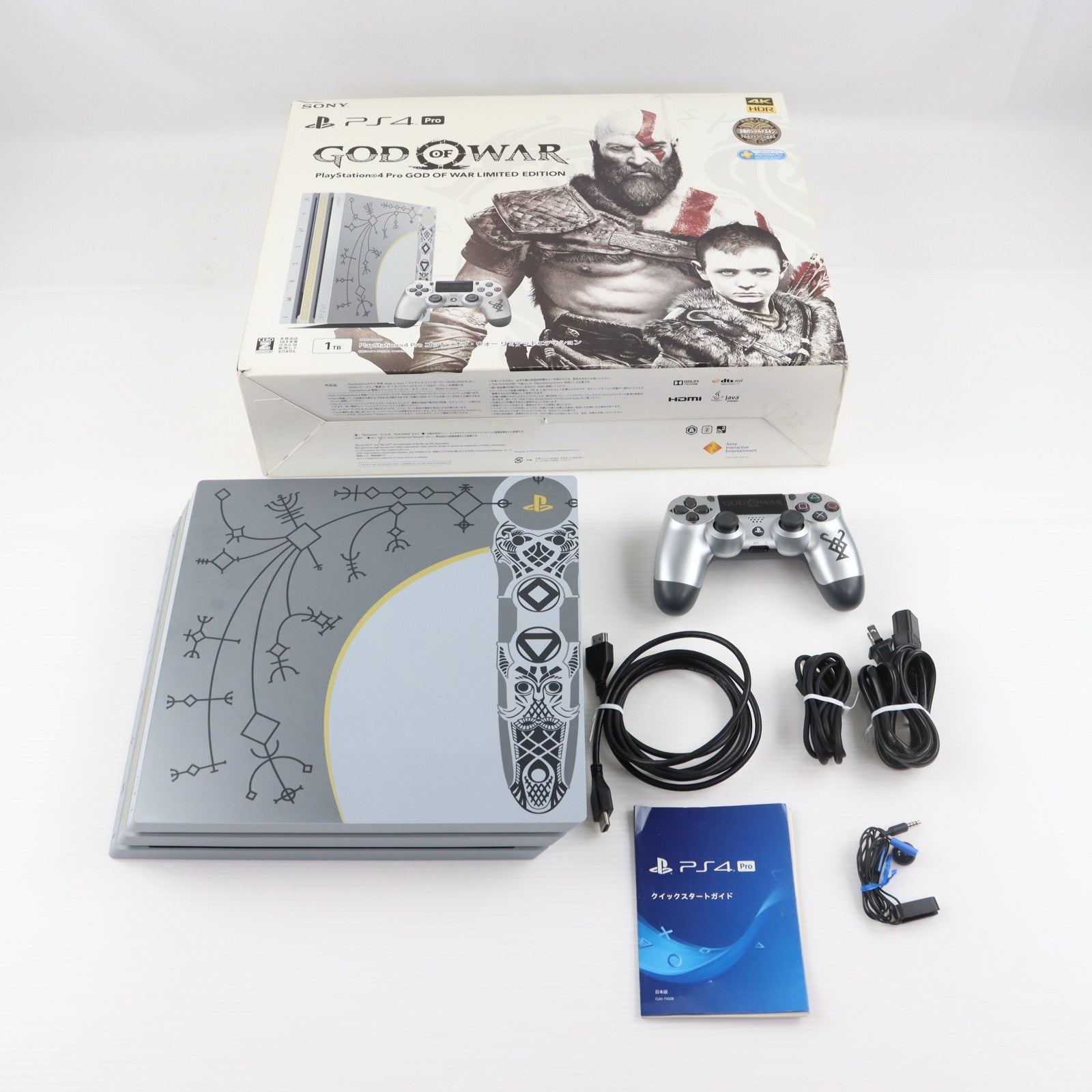 【中古即納】[PS4] (本体) PlayStation 4 Pro(プレイステーション4プロ) ゴッド・オブ・ウォー(God of War) リミテッドエディション SIE(CUHJ-10021)(20180420)
