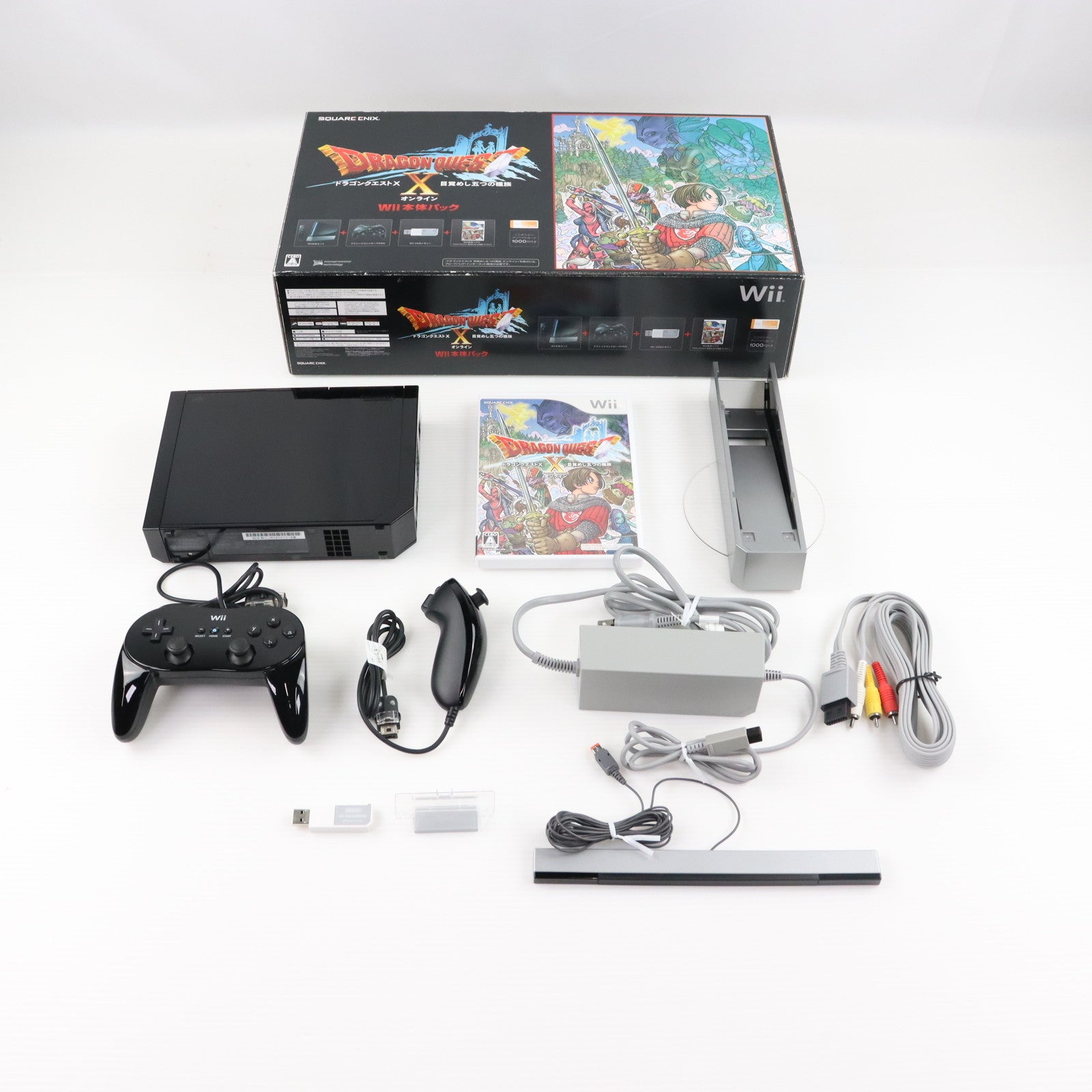 【中古即納】[Wii] (本体) ドラゴンクエストX 目覚めし五つの種族 オンライン Wii本体パック 任天堂(RVL-S-KABR)(20120802)