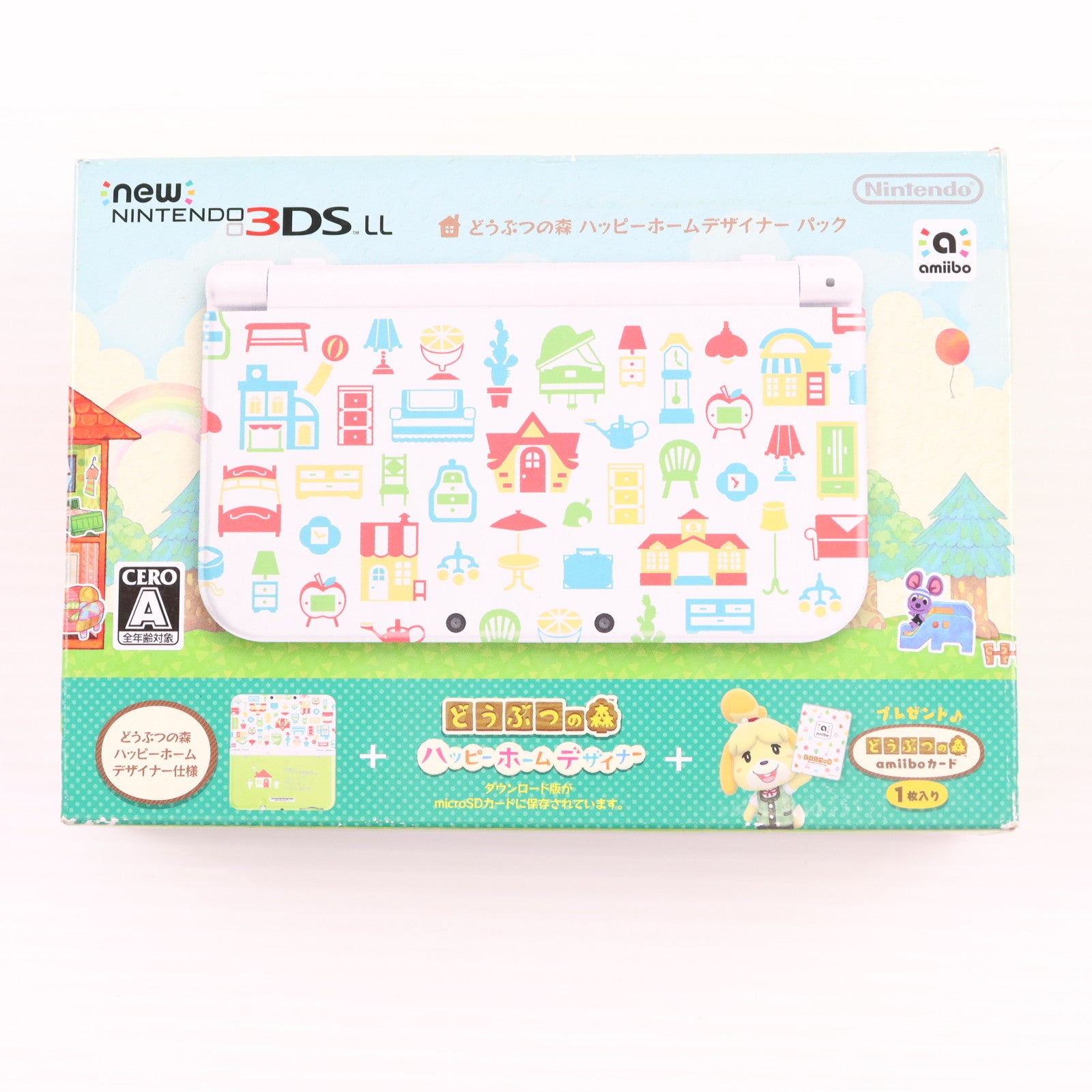 【中古即納】[3DS] (本体) Newニンテンドー3DS LL どうぶつの森 ハッピーホームデザイナー パック 任天堂(RED-S-WBDE)(20150730)
