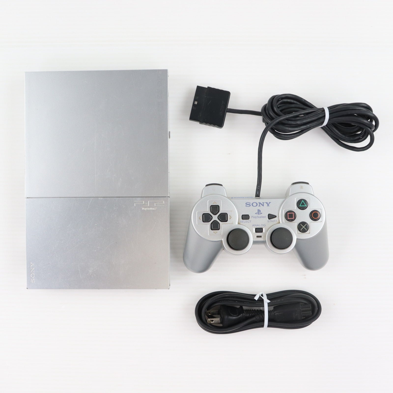 【中古即納】[PS2] (本体) PlayStation 2(プレイステーション2) サテン・シルバー SCE(SCPH-90000SS)(20071122)