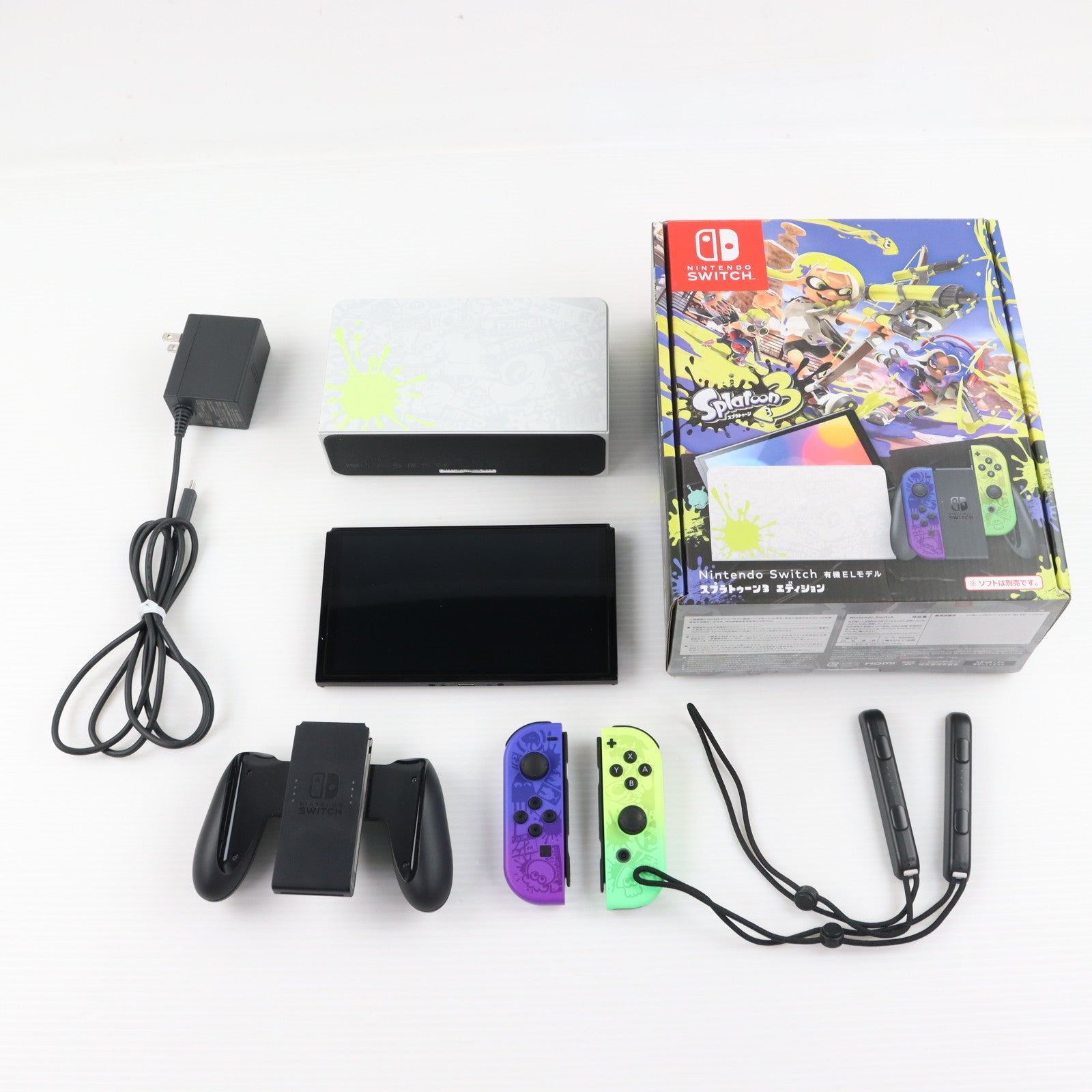 【中古即納】[Switch] (本体) Nintendo Switch(ニンテンドースイッチ) 有機ELモデル スプラトゥーン3エディション 任天堂(HEG-S-KCAAA)(20220826)