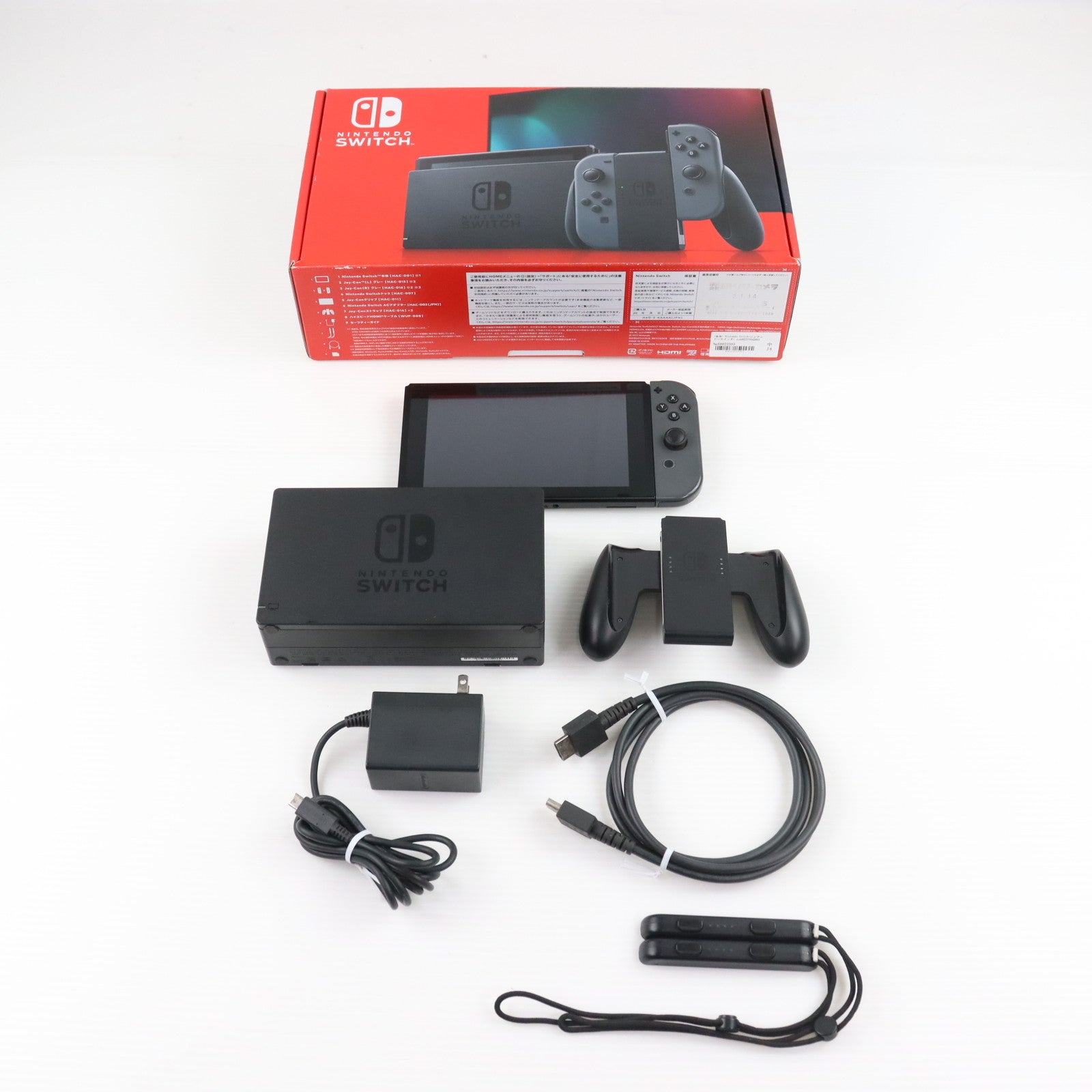 【中古即納】[Switch] (本体) Nintendo Switch(ニンテンドースイッチ) Joy-Con(L)/R グレー 任天堂(HAD-S-KAAAA)(20190830)