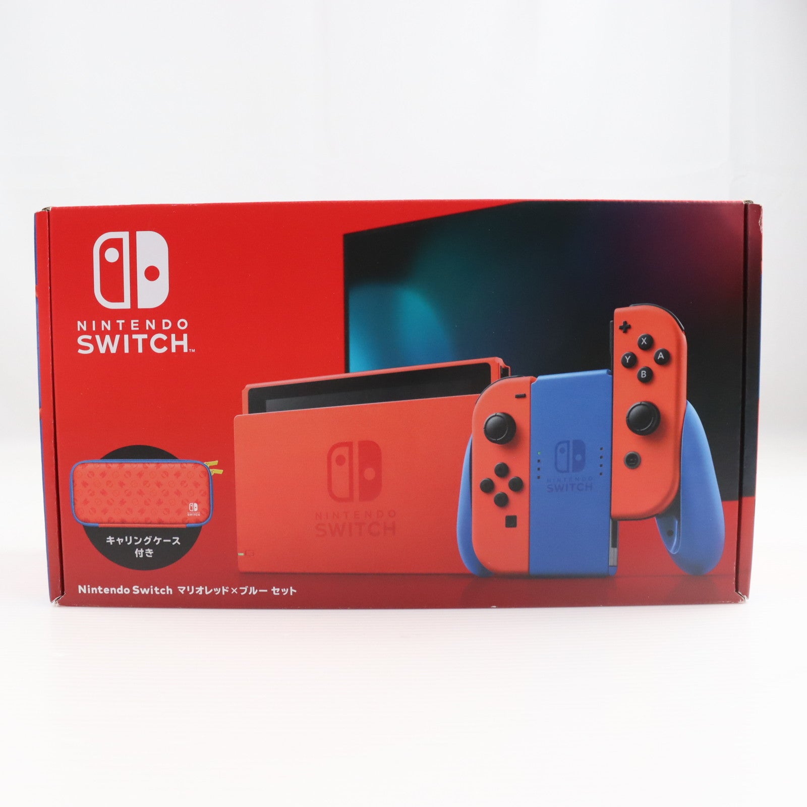 【中古即納】[Switch] (本体)(保護フィルム無し) Nintendo Switch(ニンテンドースイッチ) マリオレッド×ブルー セット 任天堂(HAD-S-RAAAF)(20210212)