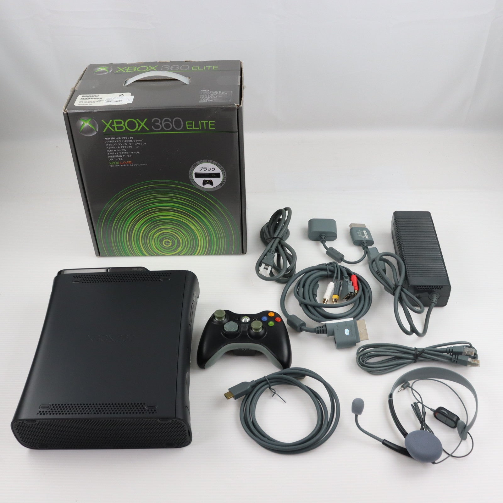 【中古即納】[Xbox360] (本体) Xbox 360 エリート 120GB(HDMI AVケーブル同梱) 日本マイクロソフト(B4J-00128)(20071011)