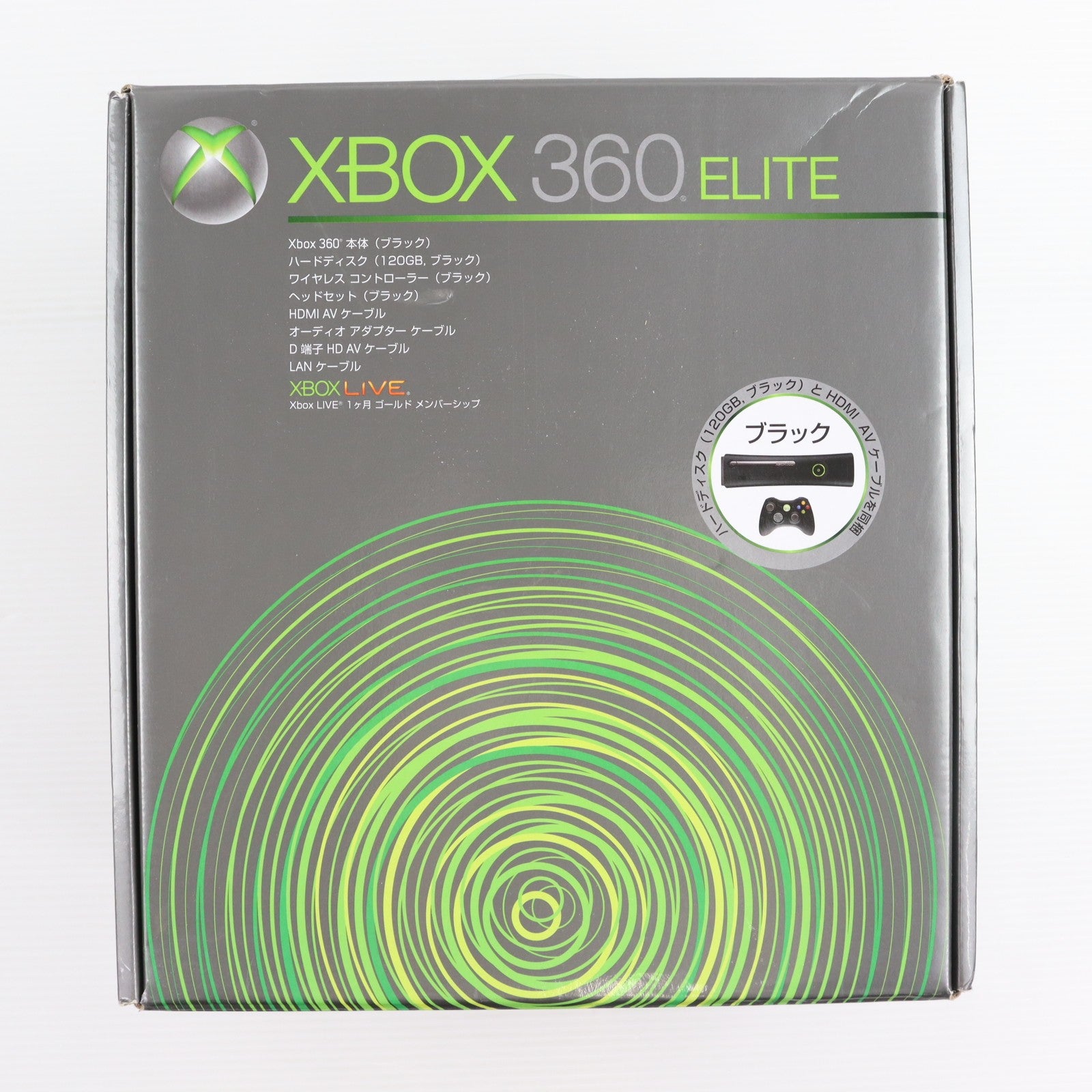 【中古即納】[Xbox360] (本体) Xbox 360 エリート 120GB(HDMI AVケーブル同梱) 日本マイクロソフト(B4J-00128)(20071011)