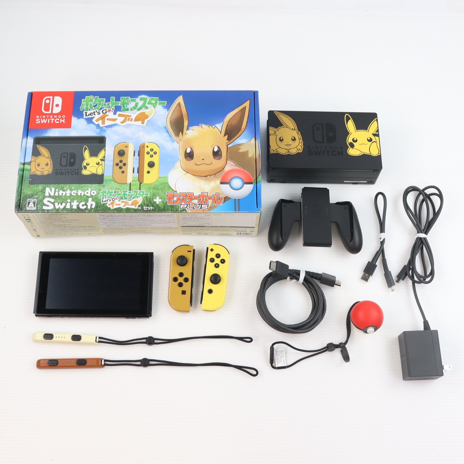 【中古即納】[Switch] (本体)(ソフト無し) Nintendo Switch(ニンテンドースイッチ) ポケットモンスター Let's Go! イーブイセット(モンスターボール Plus付き) 任天堂(HAC-S-KFAGB)(20181116)