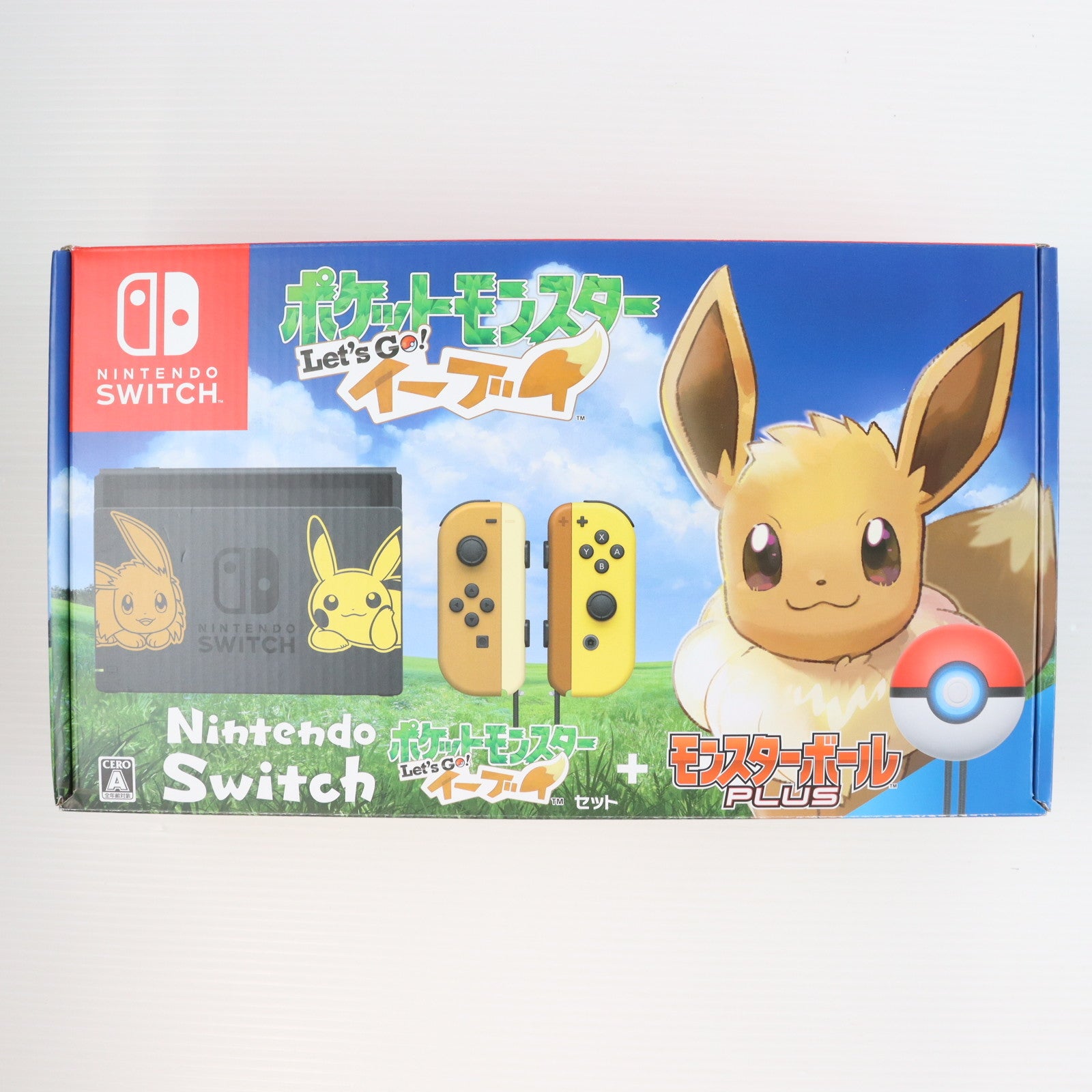 【中古即納】[Switch] (本体)(ソフト無し) Nintendo Switch(ニンテンドースイッチ) ポケットモンスター Let's Go! イーブイセット(モンスターボール Plus付き) 任天堂(HAC-S-KFAGB)(20181116)