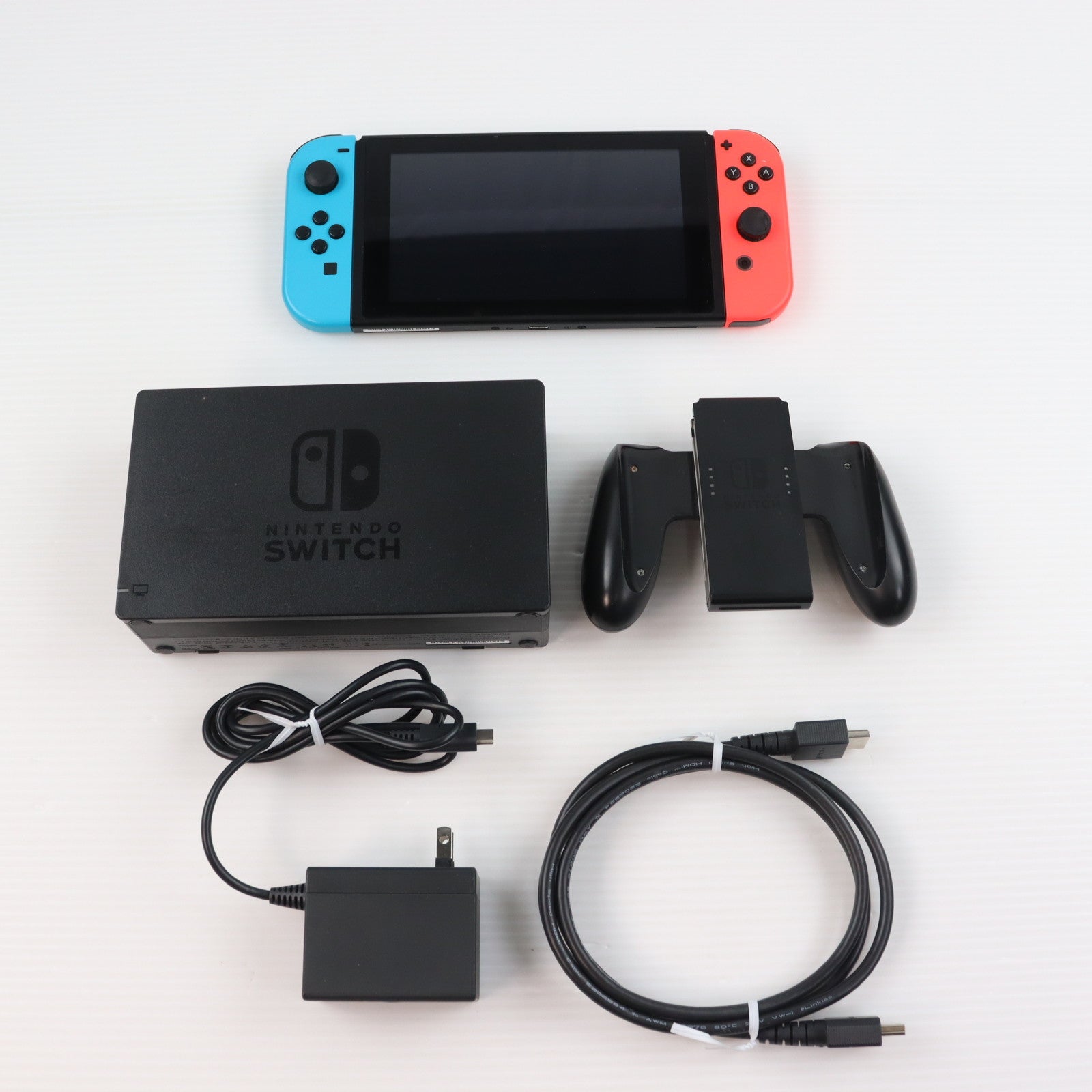 【中古即納】[Switch] (本体) Nintendo Switch(ニンテンドースイッチ) Joy-Con(L) ネオンブルー/R ネオンレッド 任天堂(HAD-S-KABAH)(20190830)
