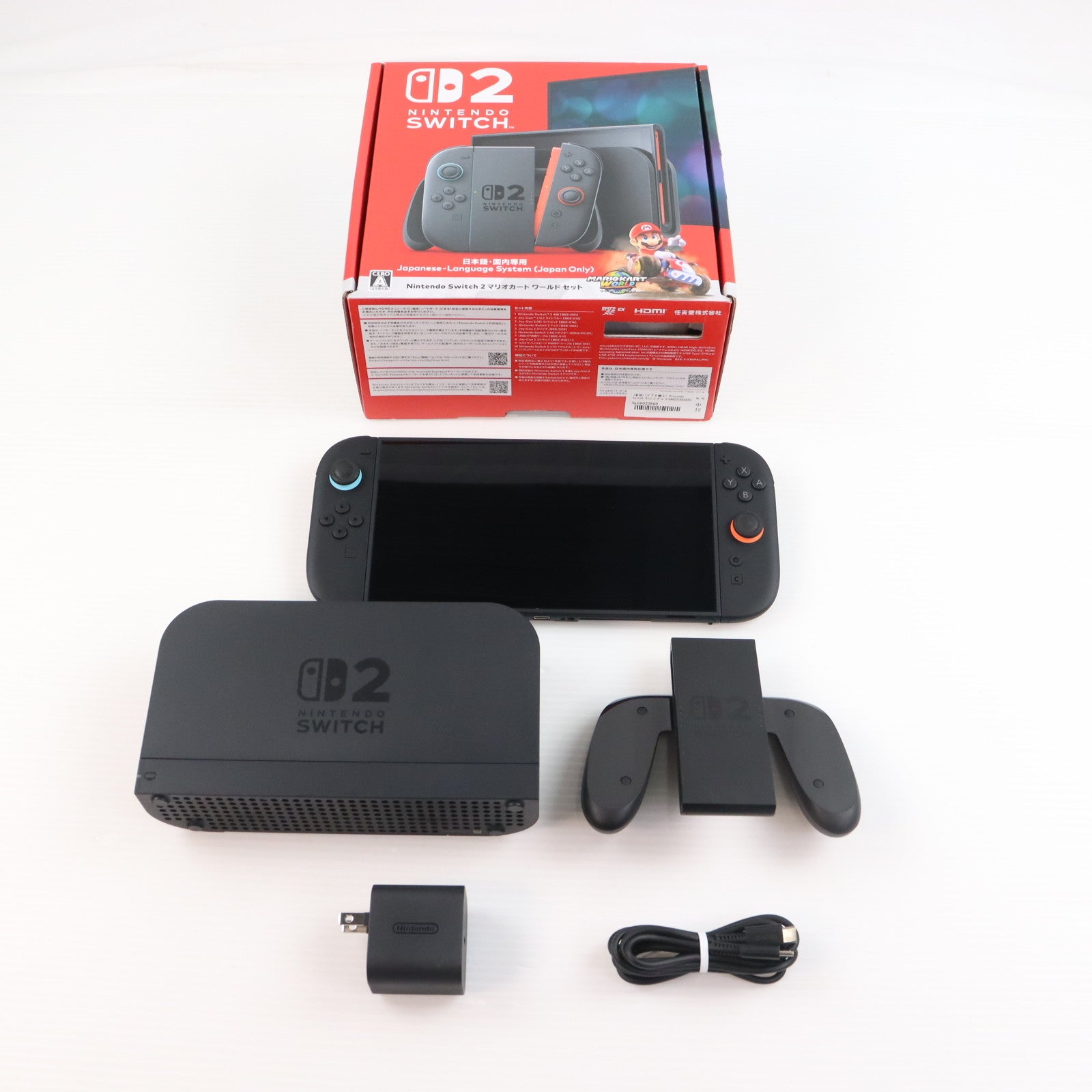 【中古即納】[Switch2] (本体)(ソフト無し) Nintendo Switch 2(ニンテンドースイッチ2)(日本語・国内専用) マリオカート ワールド セット 任天堂(BEE-S-KB6PA)(20250605)