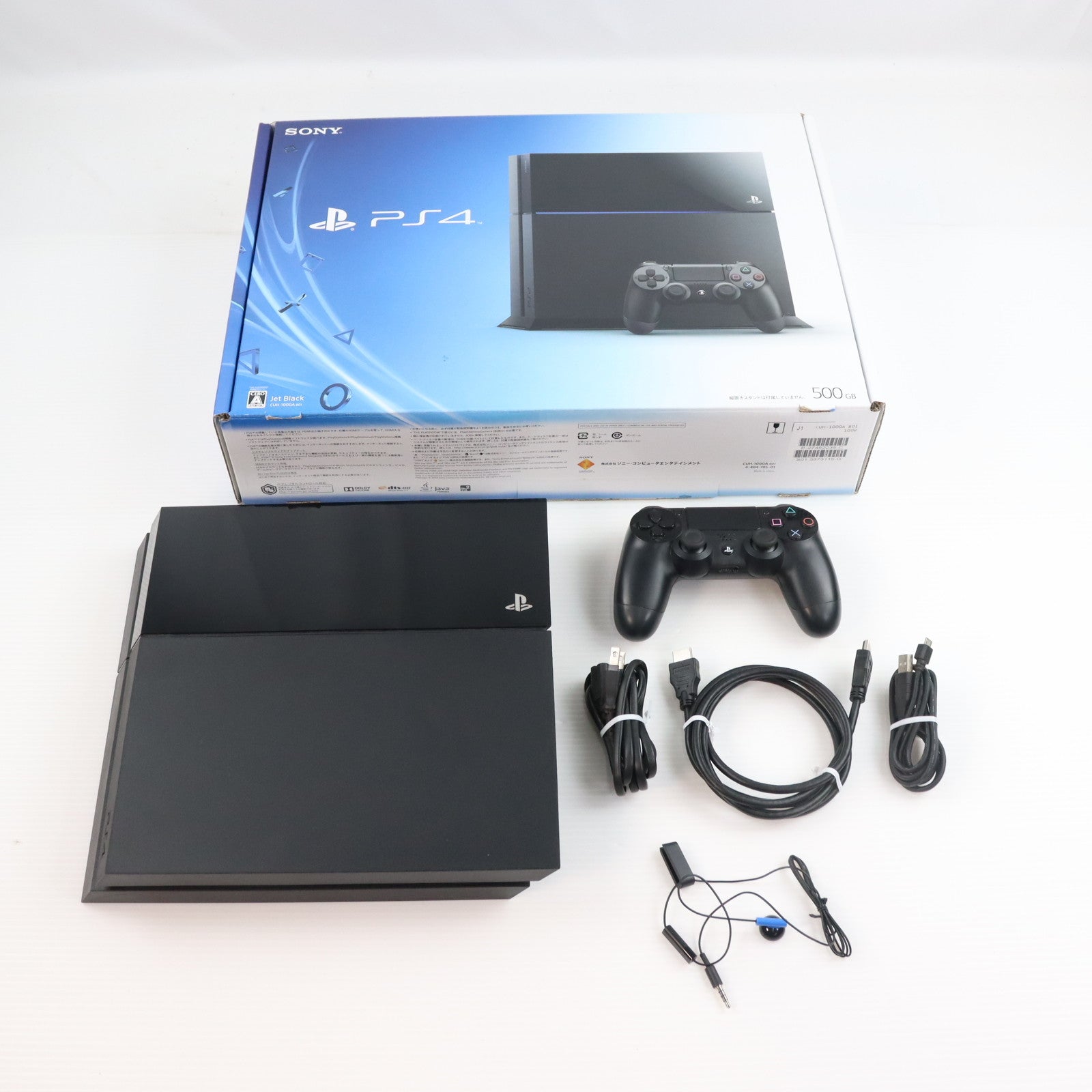 【中古即納】[PS4] (本体) PlayStation 4(プレイステーション4) ジェット・ブラック HDD500GB SCE(CUH-1000AB01)(20140222)