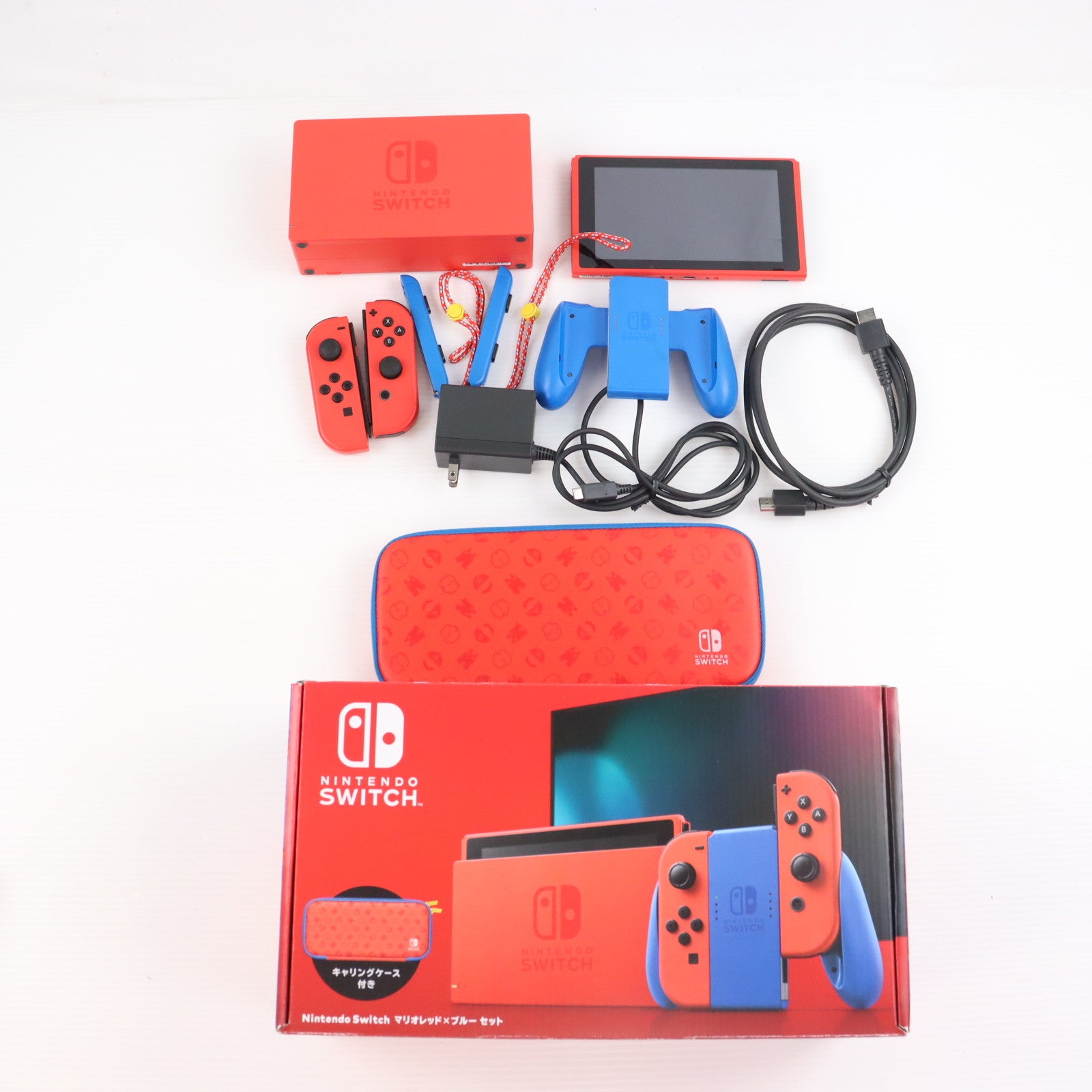 【中古即納】[Switch] (本体) Nintendo Switch(ニンテンドースイッチ) マリオレッド×ブルー セット 任天堂(HAD-S-RAAAF)(20210212)