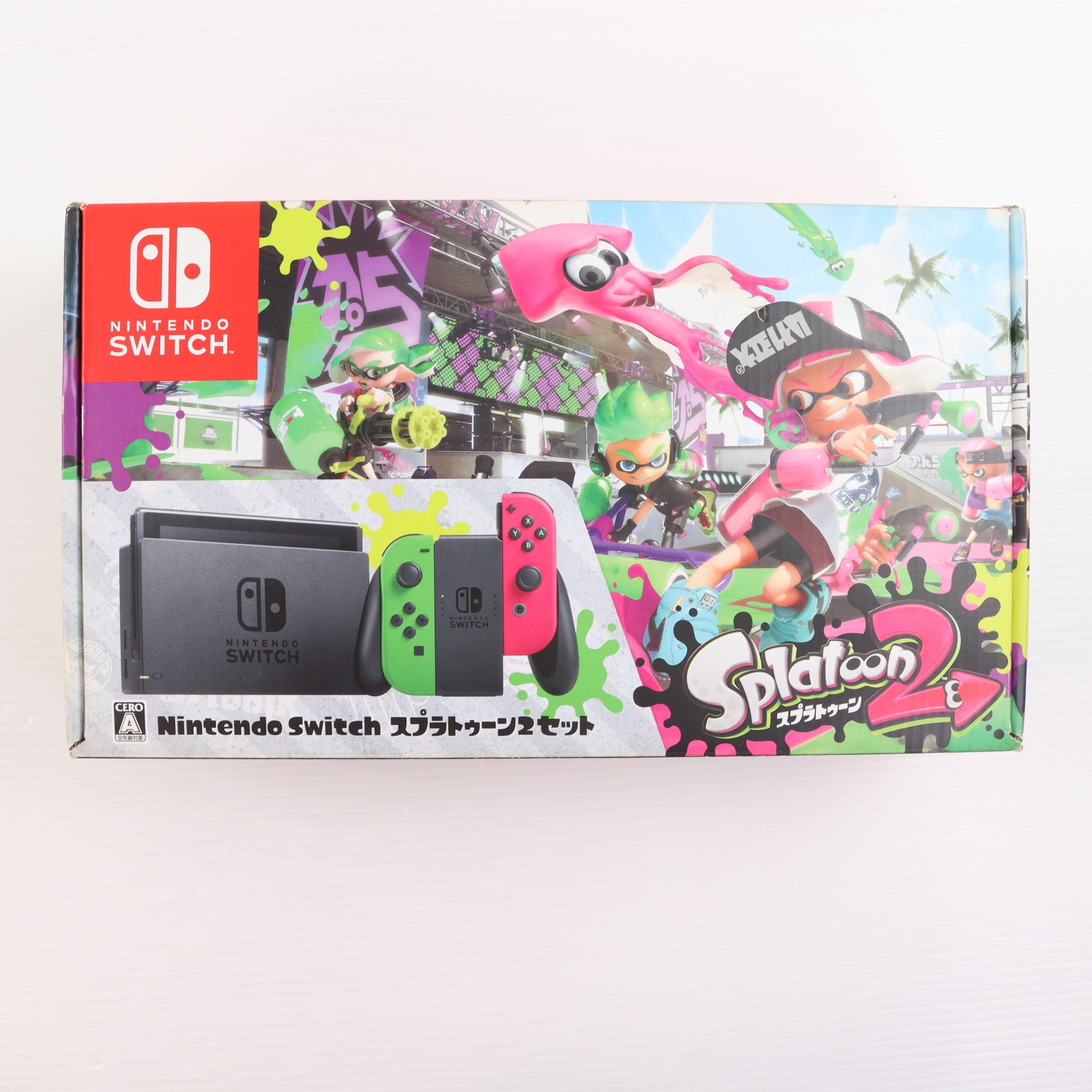 【中古即納】[Switch] (本体) Nintendo Switch(ニンテンドースイッチ) スプラトゥーン2セット 任天堂(HAC-S-KACEA)(20170721)