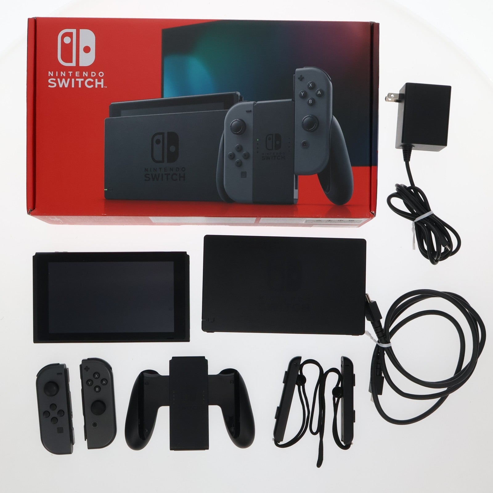 【中古即納】[Switch] (本体) Nintendo Switch(ニンテンドースイッチ) Joy-Con(L)/R グレー 任天堂(HAD-S-KAAAA)(20190830)