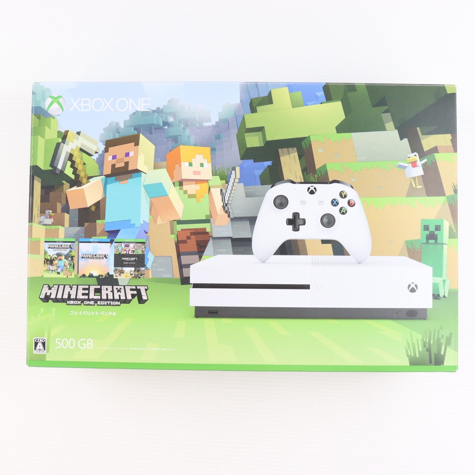 【中古即納】[XboxOne] (本体) Xbox One S 500GB Minecraft同梱版 日本マイクロソフト(ZQ9-00068)(20170126)