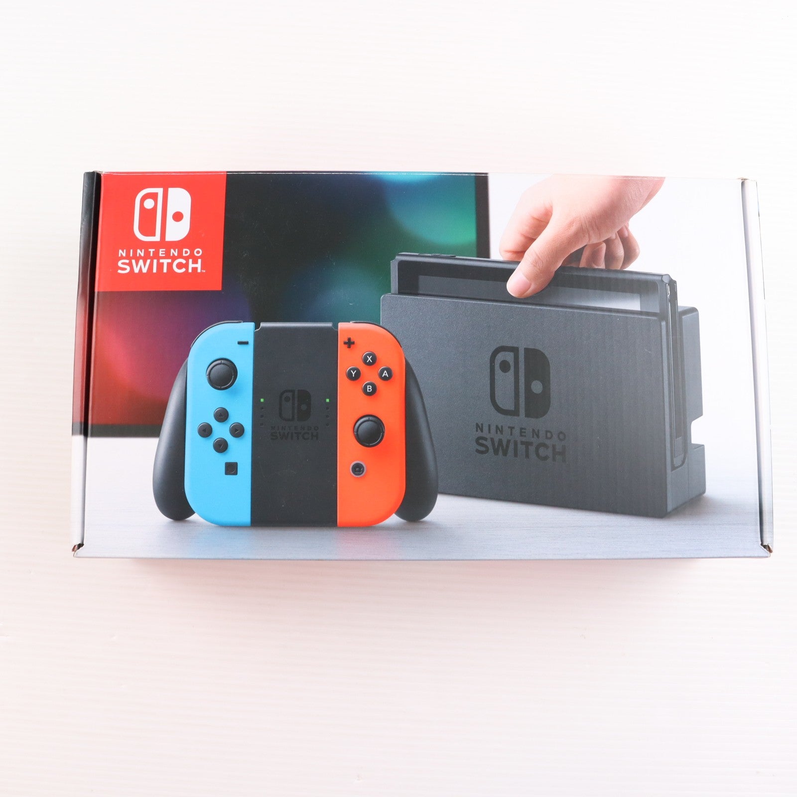 【中古即納】[Switch] (本体) Nintendo Switch(ニンテンドースイッチ) Joy-Con(L) ネオンブルー/R ネオンレッド 任天堂(HAC-S-KABAA)(20170303)